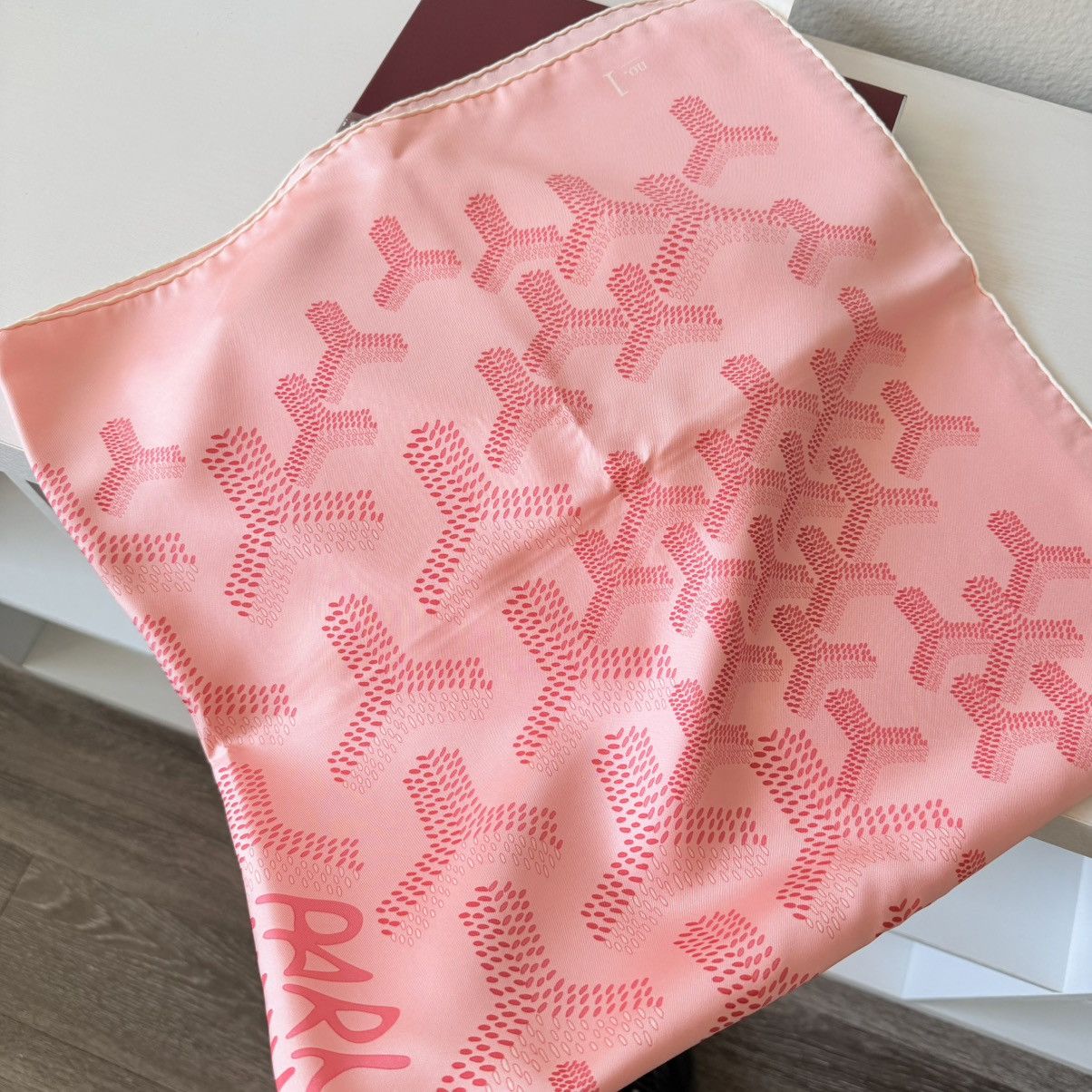 Goyard Goyard Pink Scarf ULTRA RARE Japan Exclusive Sakura Pink Size ONE SIZE - 2 Thumbnail
