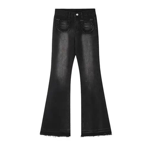 Japanese Brand VIBE Street wash skinny stretch micro-flared versatile jeans Size US 30 / EU 46 - 3 Thumbnail
