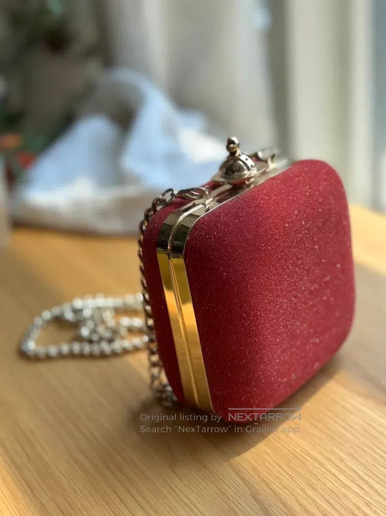 vivienne westwood size os Saturn Cherry Red Shiny Evening B