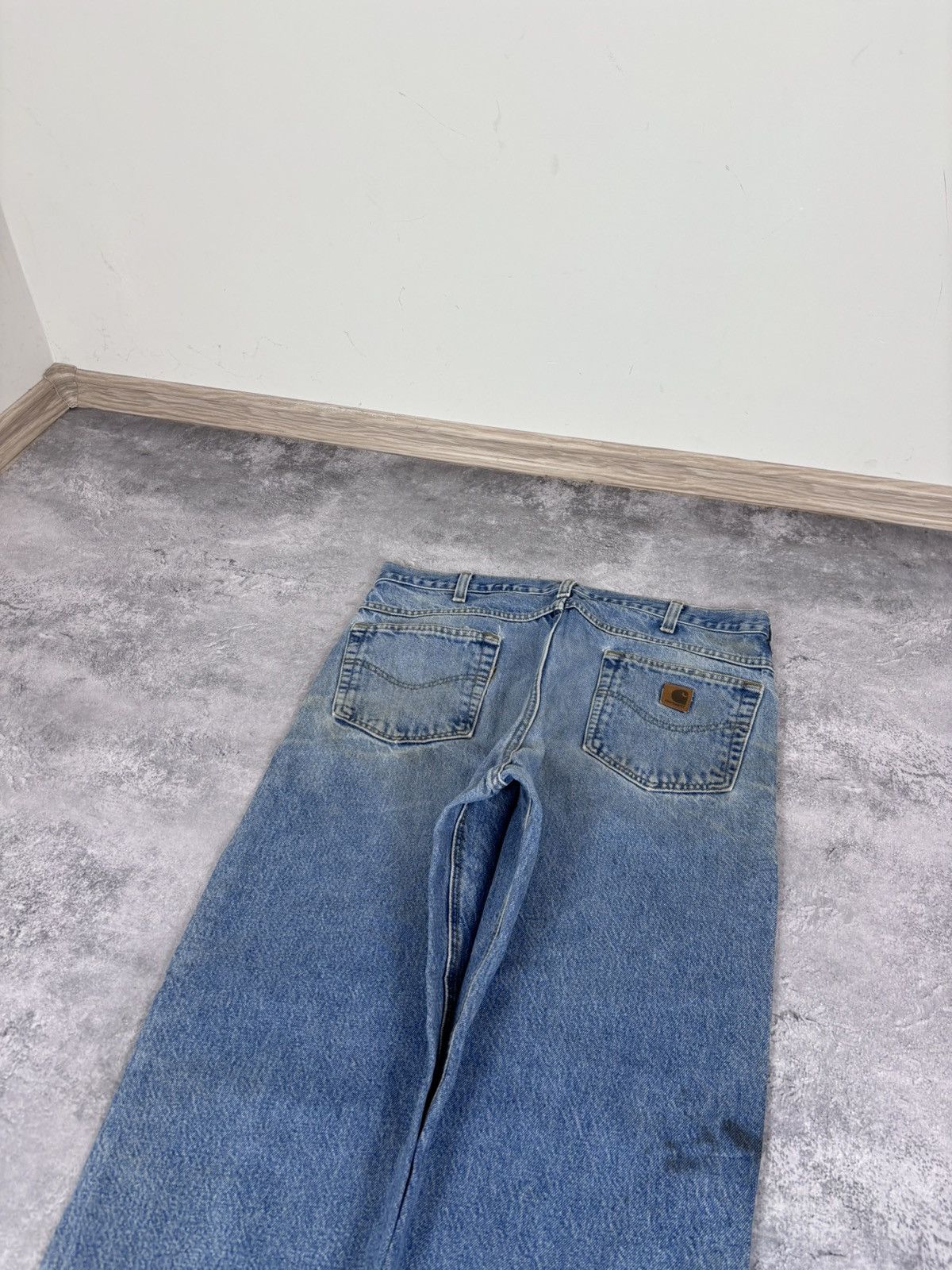 Carhartt Vintage Carhartt Men’s Faded Blue Denim Jeans USA Workwear Size US 36 / EU 52 - 4 Thumbnail