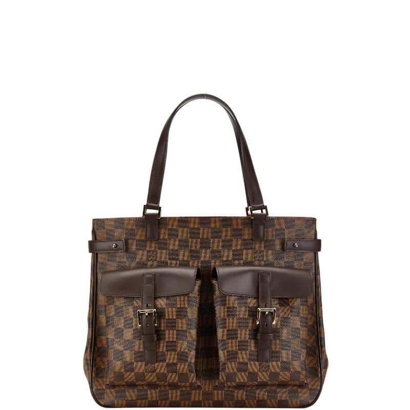 Louis Vuitton Louis Vuitton Louis Vuitton Damier Uzes Handbag Tote N51128 Brown PVC Leather Canvas Tote Bag N51128 in Very Good Condition Size ONE SIZE - 1 Thumbnail