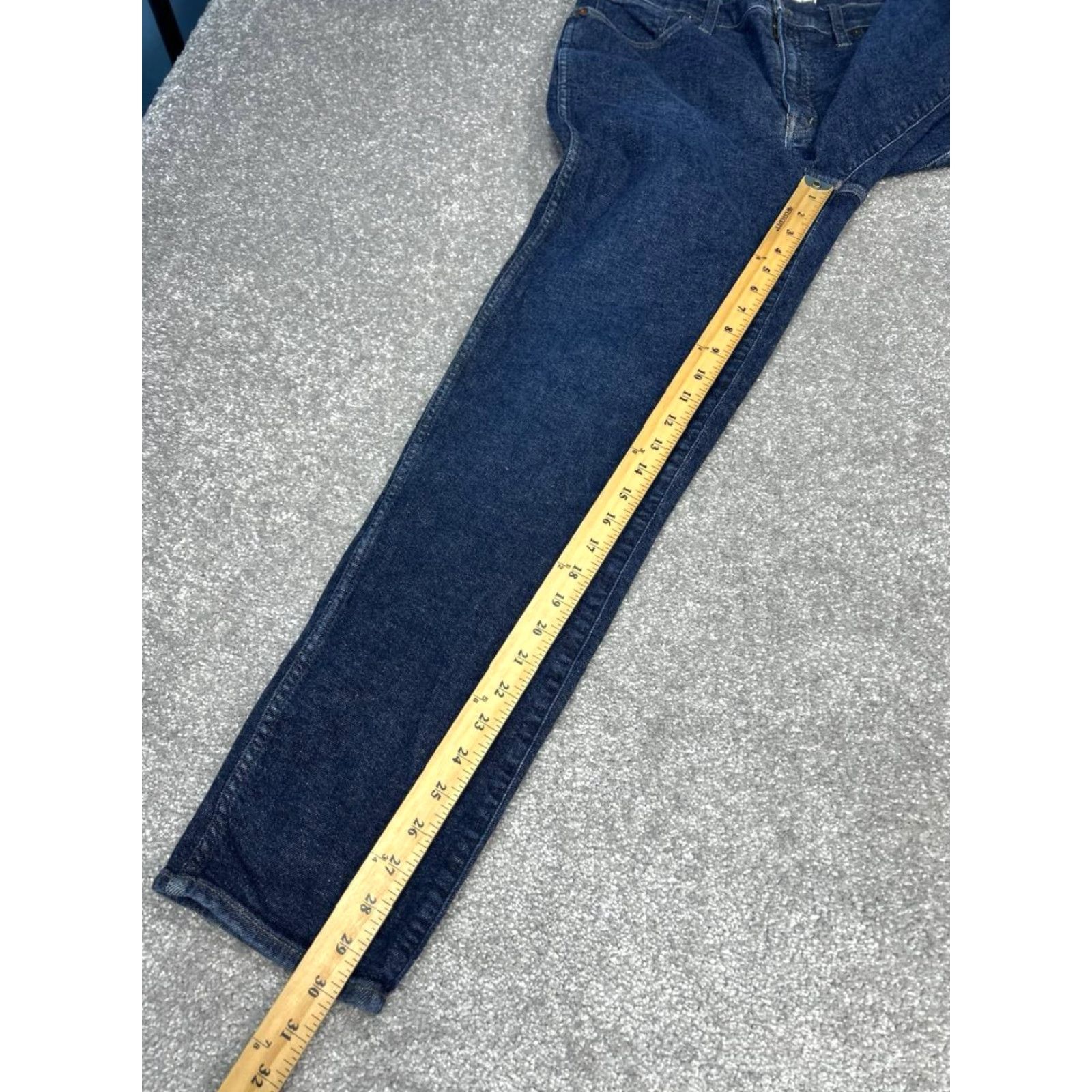 Madewell Madewell Jeans Womens 32 Tall Stovepipe Midi Rise Blue Denim Straight Leg 34x30 Vintage: No Size 24" / US 00 / IT 34 - 3 Thumbnail