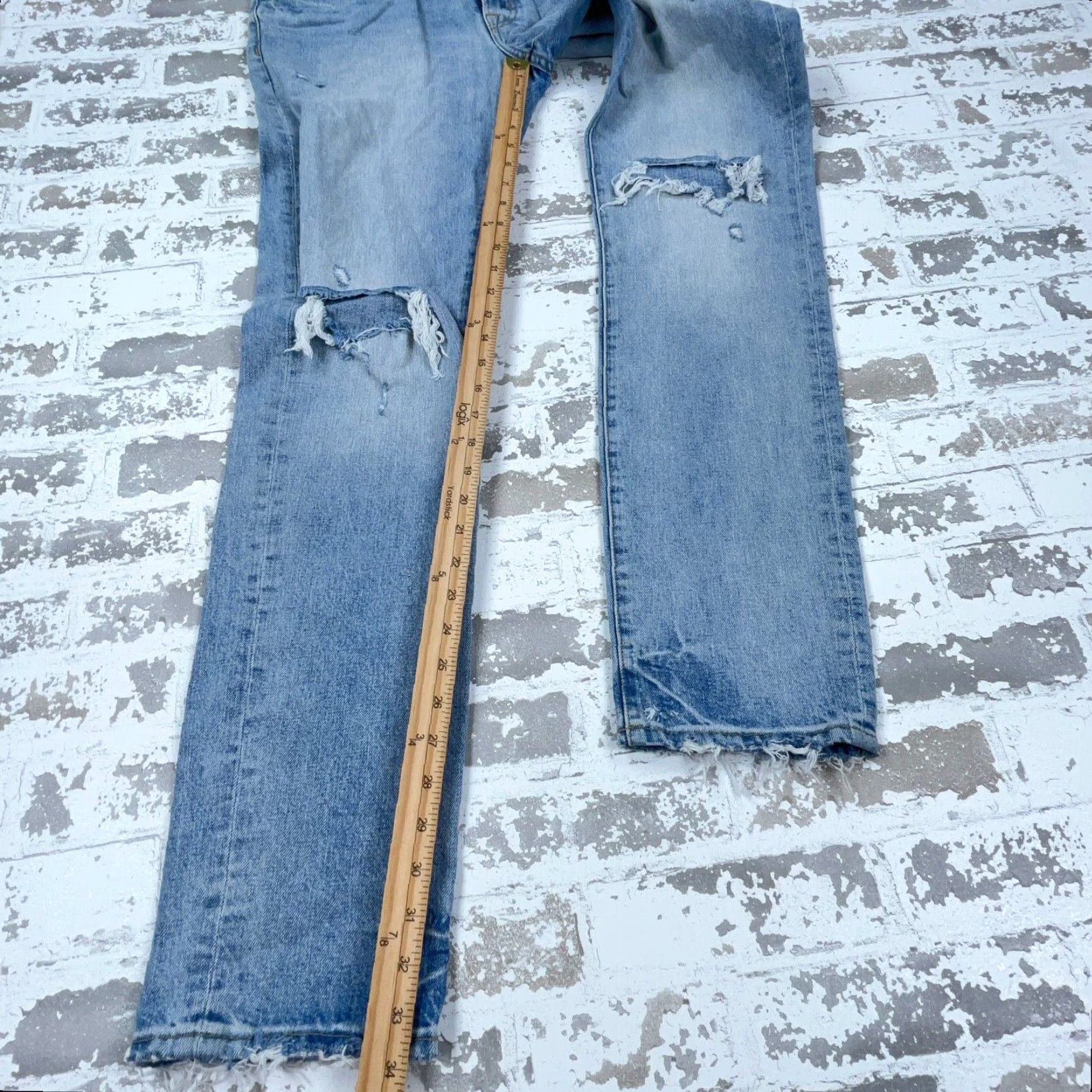 American Eagle Outfitters American Eagle Outfitters Jeans Men 34x34 Slim Straight Light Flex Blue Denim Size US 34 / EU 50 - 5 Thumbnail
