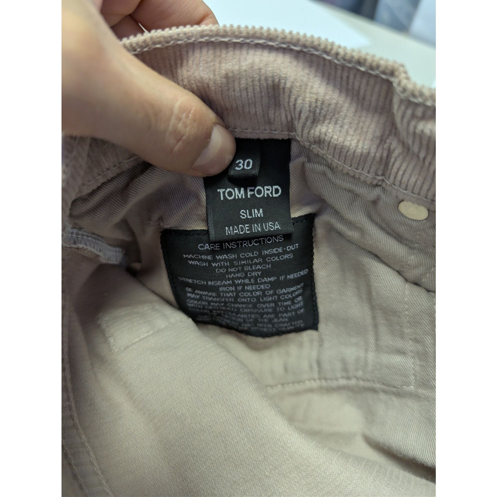 Tom Ford o1rshd1 Corduroy Slim Fit Denim Jeans in Pink Size US 30 / EU 46 - 17 Thumbnail