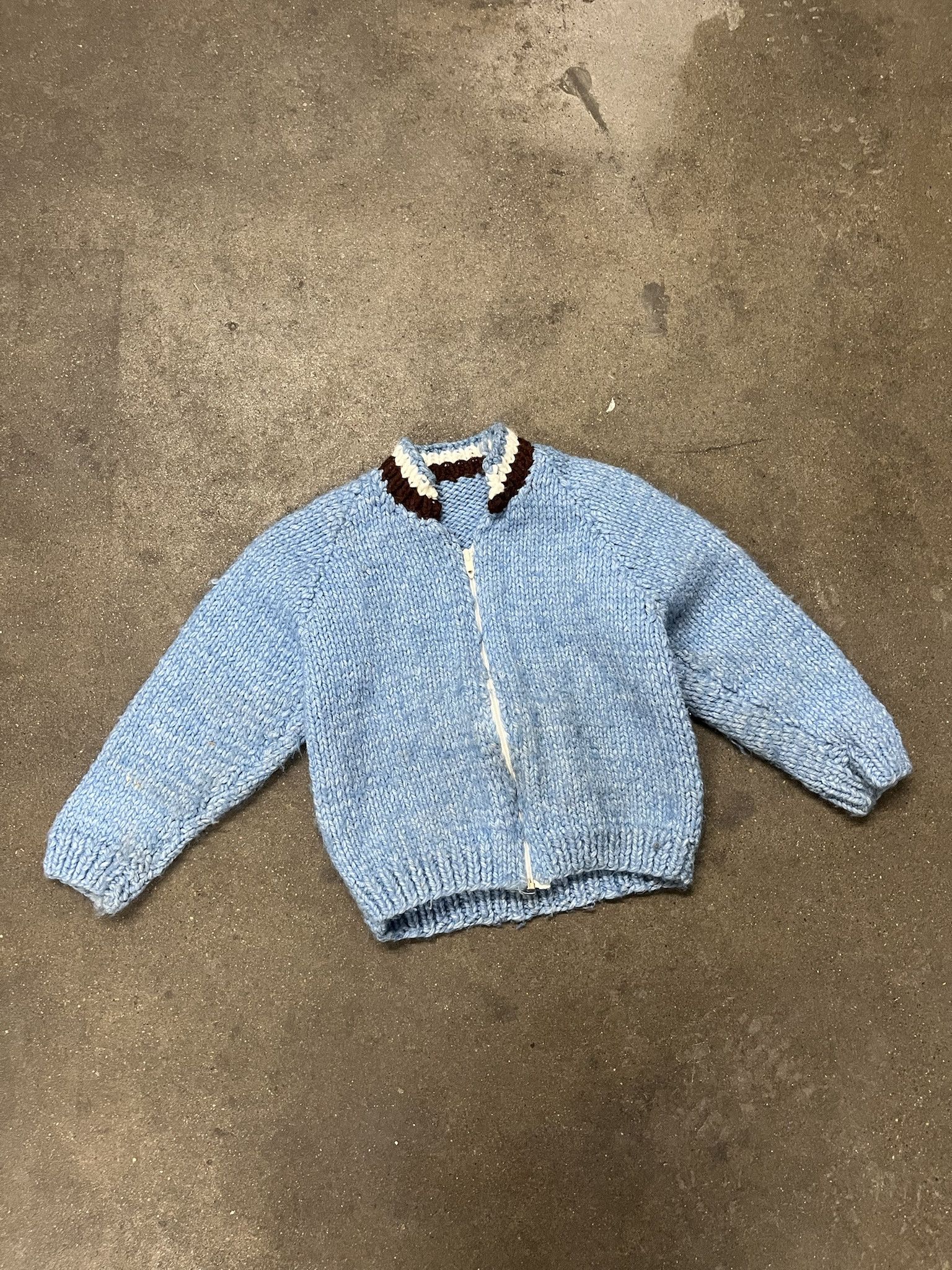 Vintage Vintage 1970s Cowichan Knit Sweater Rodeo Cowboy Knit Cardigan Size XXS Size US XXS / EU 40 - 1 Thumbnail