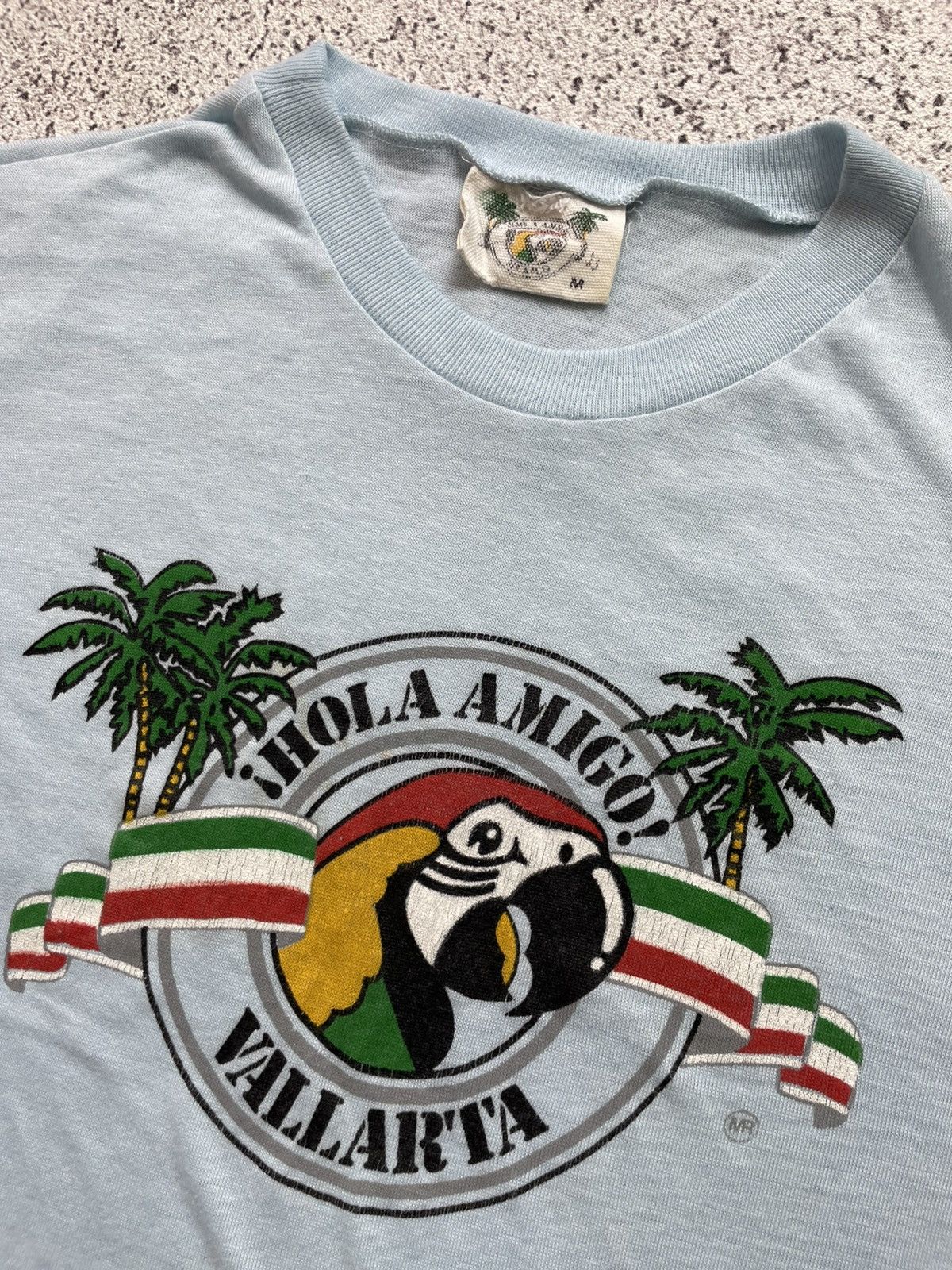 Vintage Vintage 70s Sun Fade Mexican Beach Fitted Tee Shirt Size US M / EU 48-50 / 2 - 3 Thumbnail