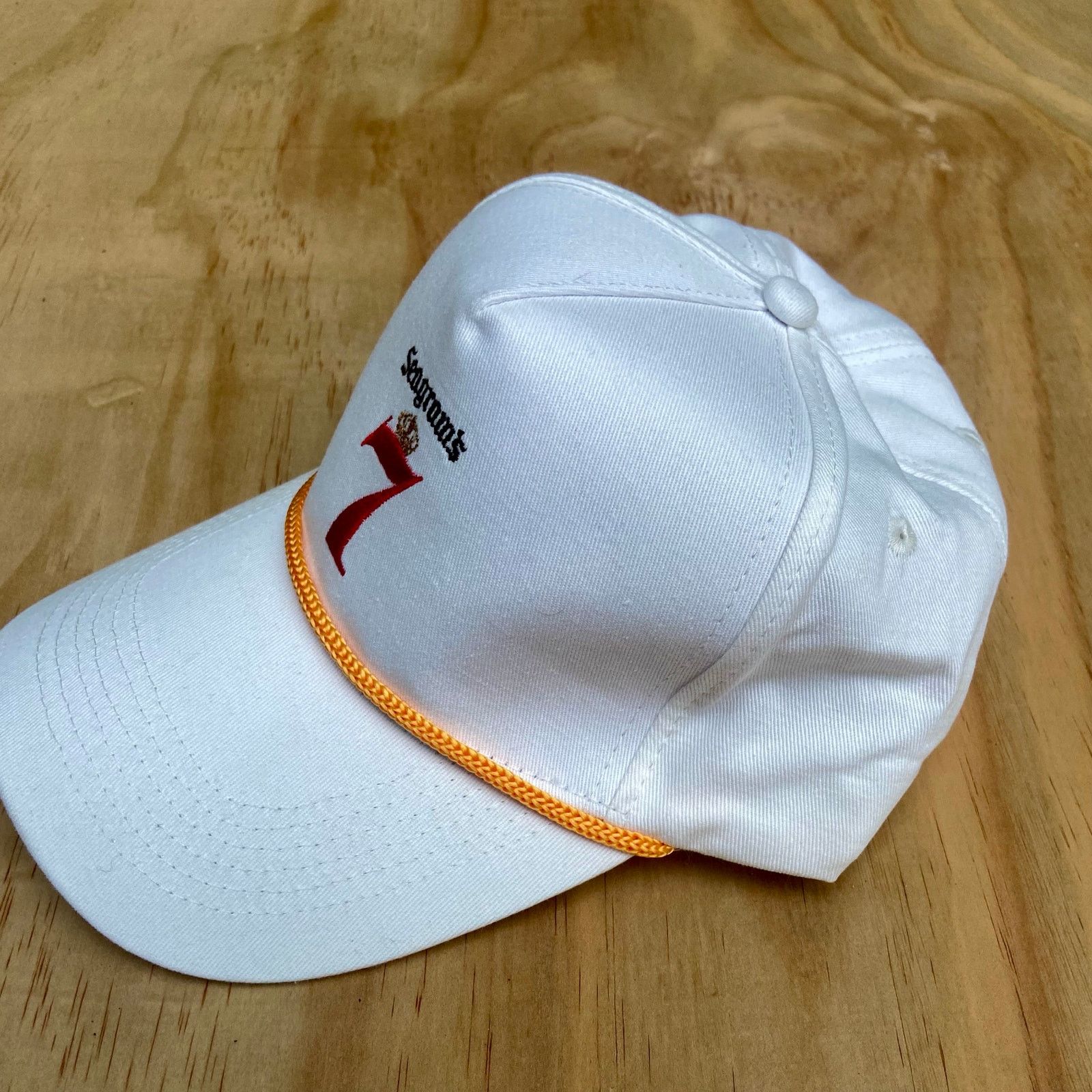 Seven 7 SEAGRAM 7 Whisky White Adjustable Strapback Hat Cap Rope Size ONE SIZE - 2 Thumbnail