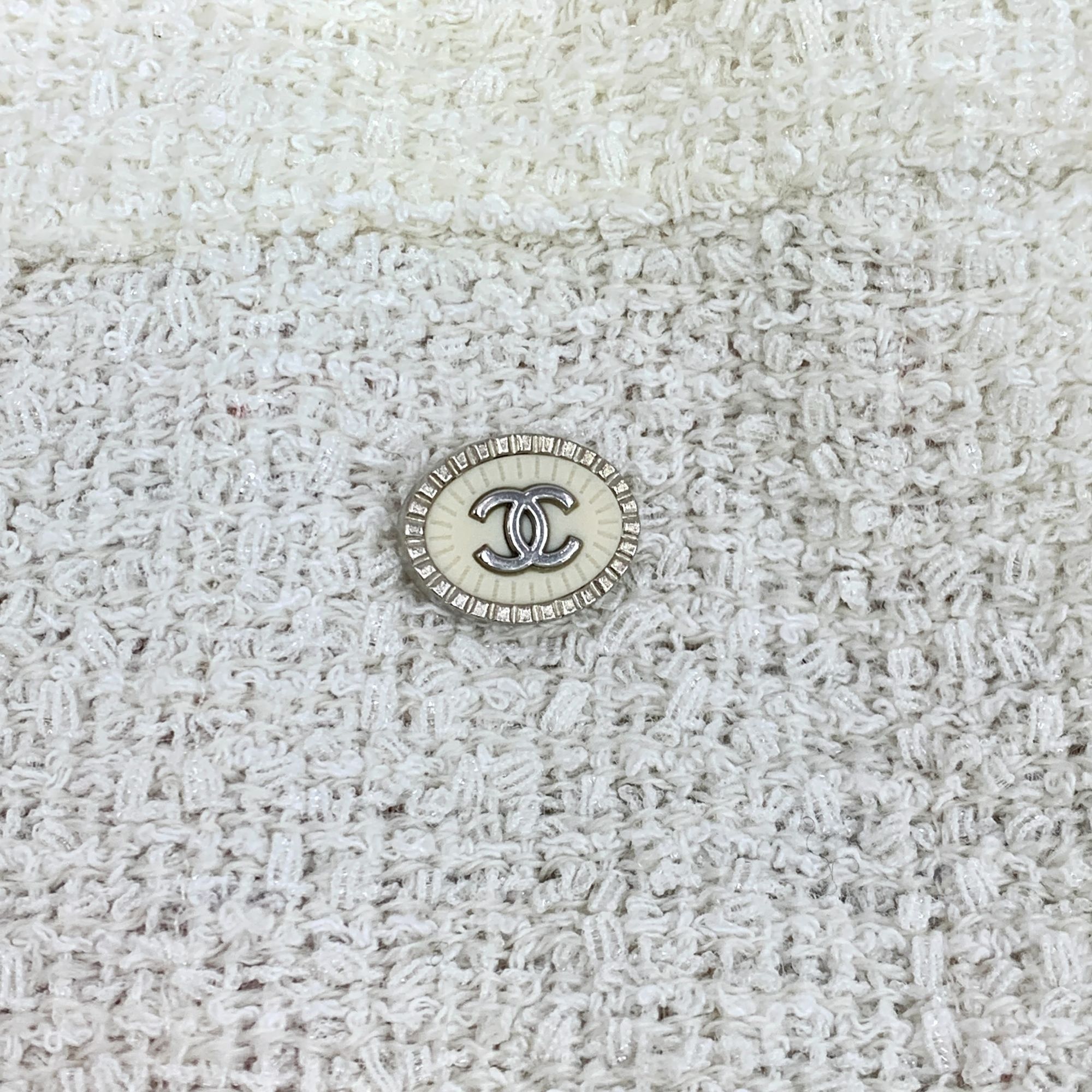 Chanel Chanel Beige Tweed A-Line Skirt With Front Pocket & Signatur Size 38" / US 16 / IT 52 - 5 Thumbnail
