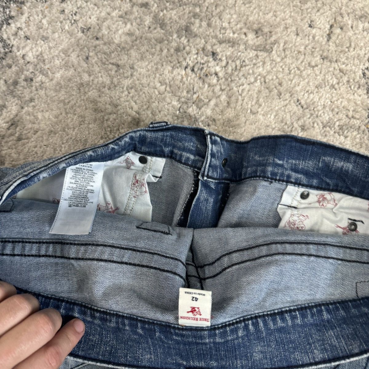 True Religion × Vintage Vintage Y2K True Religion baggy wide leg biker style Size US 42 / EU 58 - 4 Thumbnail