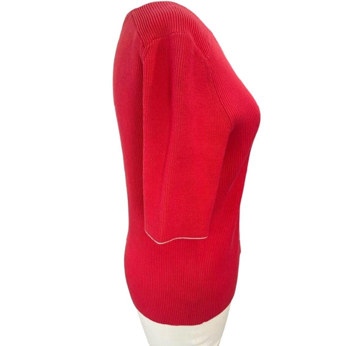 Tory Burch **Red Tory Burch Medium Pullover Ribbed Women's Sweater** User: **Tory Burch Red Medium Ribbed Women's Pullover Sweater** Size M / US 6-8 / IT 42-44 - 3 Thumbnail