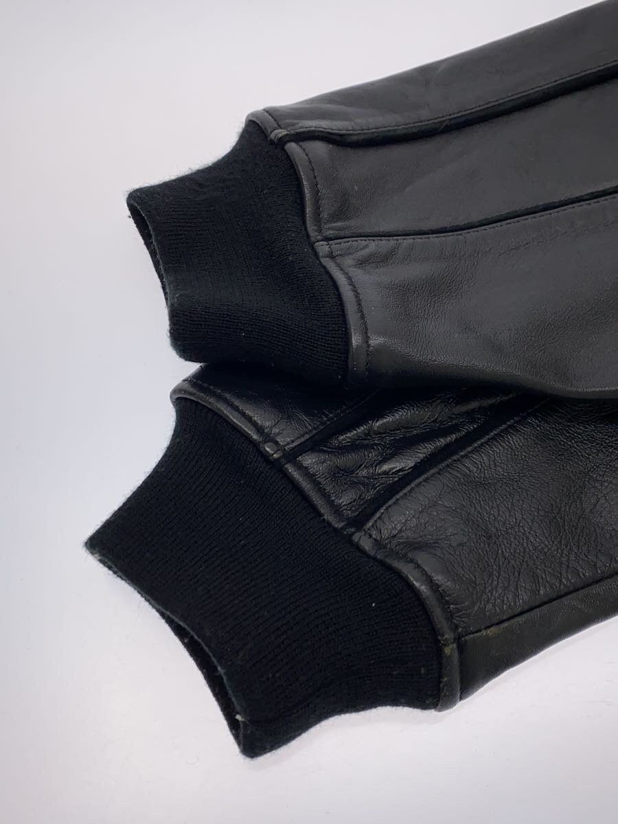 Avirex Plain Sheep Leather Jacket Blouson Black
