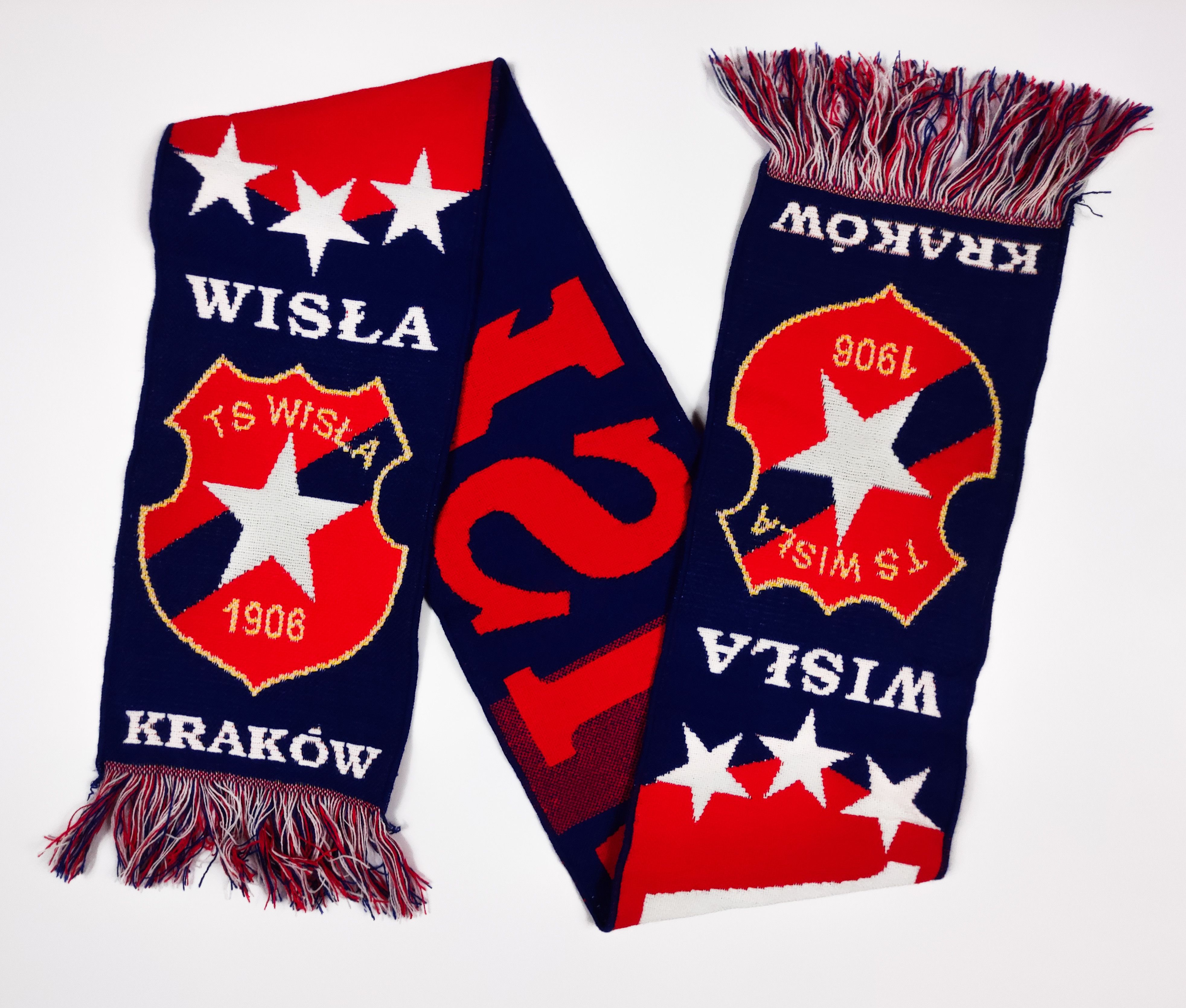 Other TS Wisla Krakow Ultras Hooligans Scarf Schal Vintage Cracow Size ONE SIZE - 3 Thumbnail