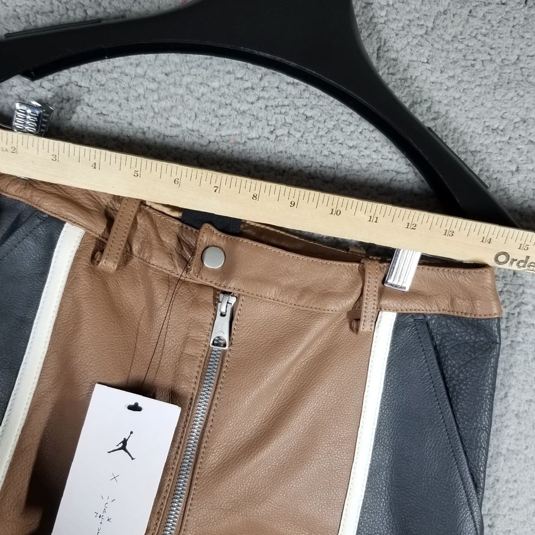 Travis Scott VINTAGE Air Jordan Cactus Jack Leather Pants Big & Tall Men 28X31 Brown Grunge Motorcycle 90s Size 28" / US 6 / IT 42 - 5 Thumbnail