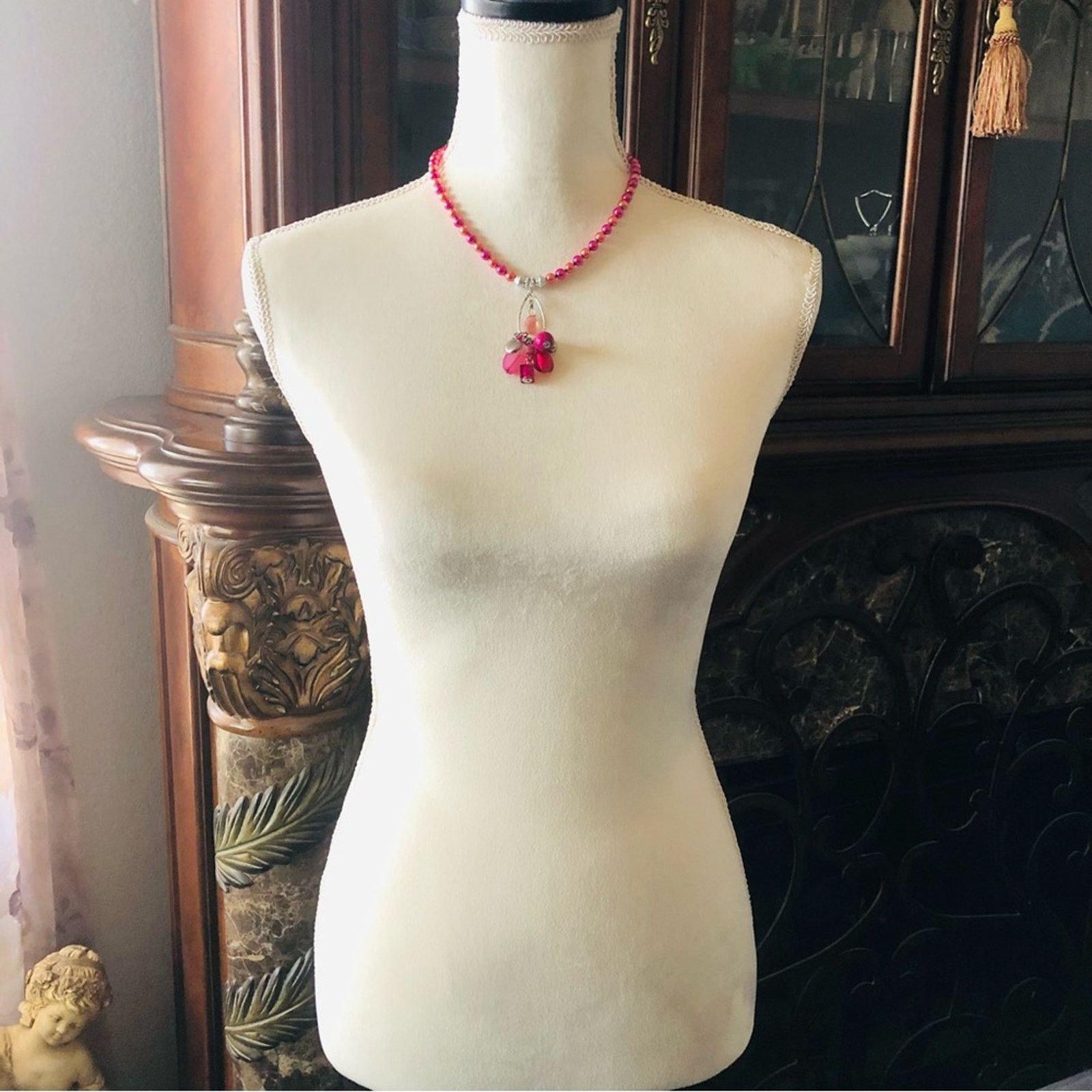 Handmade Handcrafted repurpose colorful beaded cluster Pearl necklace Size ONE SIZE - 6 Thumbnail