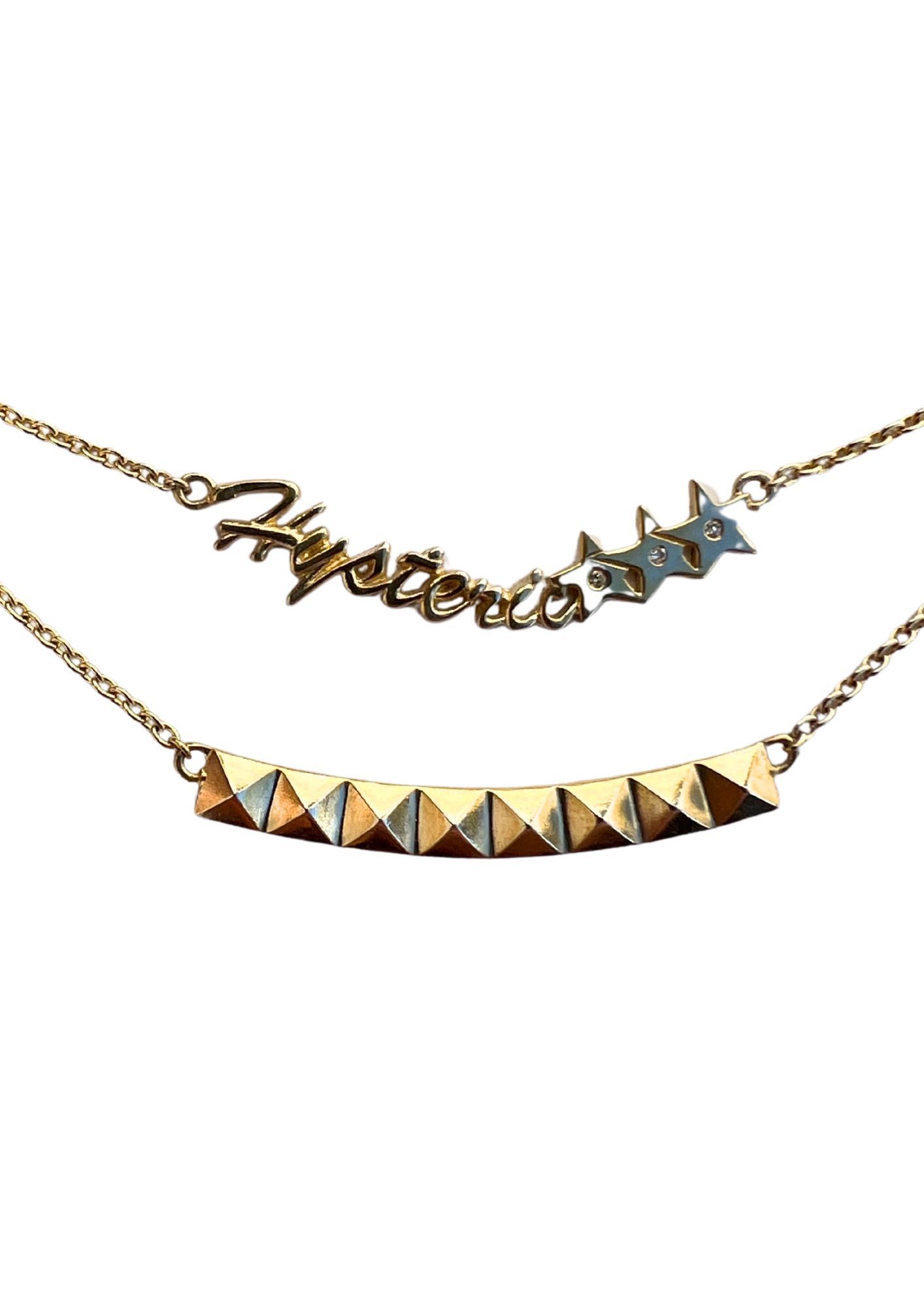 Hysteric Glamour HYSTERIC GLAMOUR Gold Plated Silver Diamond Studded Necklace Size ONE SIZE - 10 Thumbnail