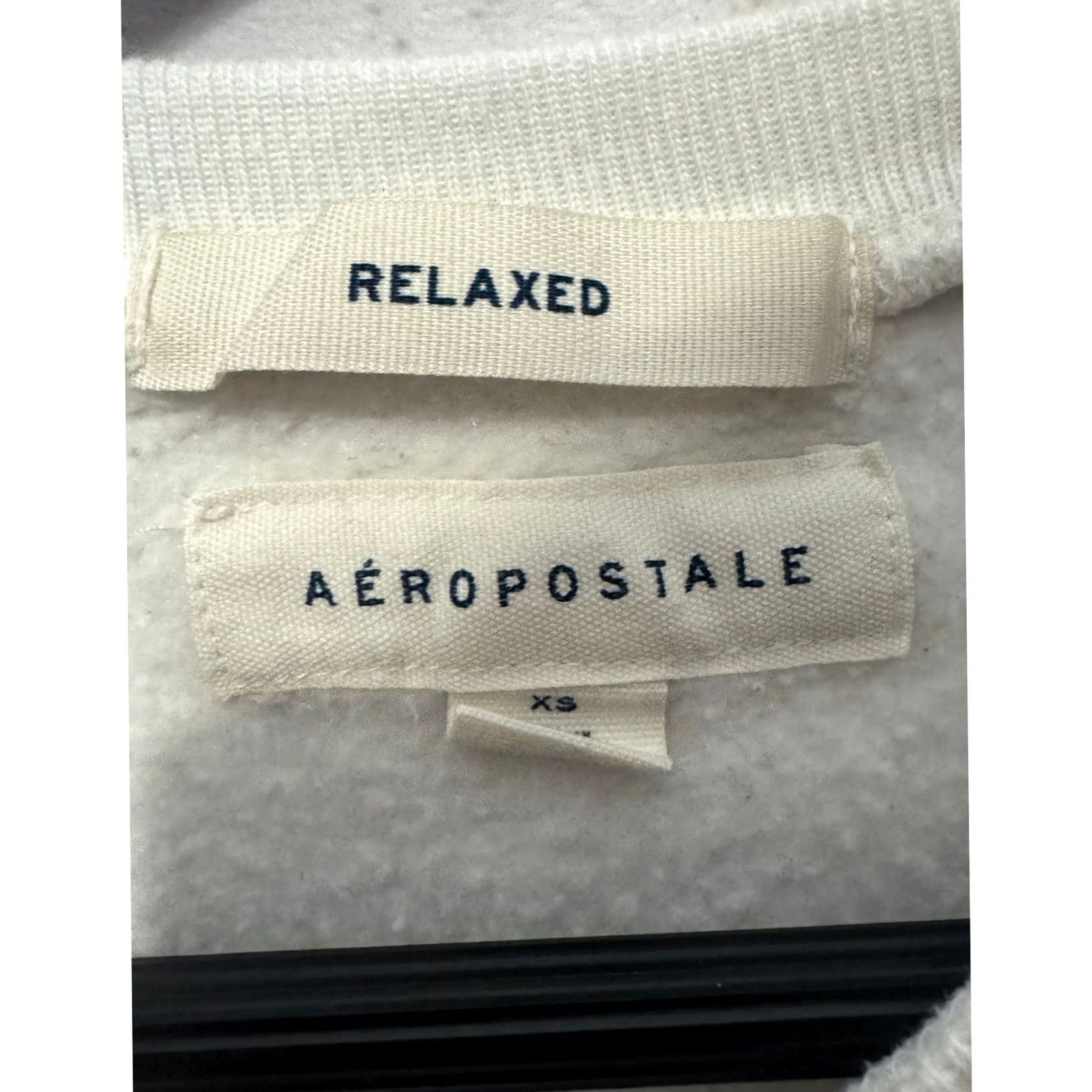 Aeropostale Aeropostale Sweatshirt Los Angeles California Graphic Crew Neck Raglan Striped Logo Relaxed XS White Navy Size US XS / EU 42 / 0 - 6 Thumbnail