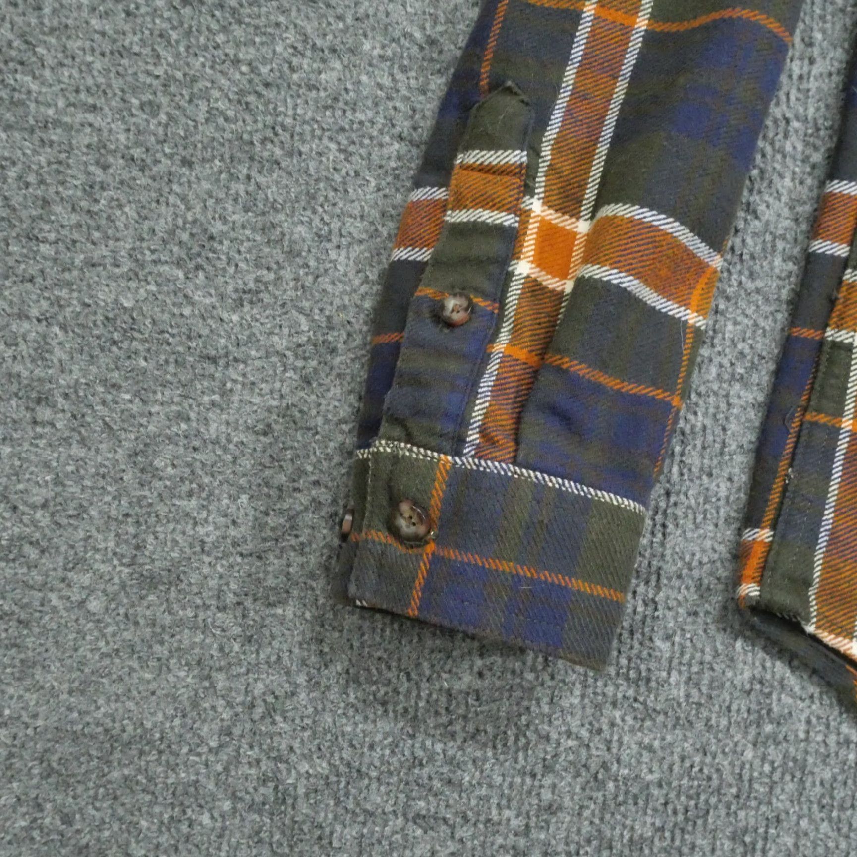 CO Duluth Trading Co Shirt Womens XS Orange Green Plaid Button Up Flannel Size XS / US 0-2 / IT 36-38 - 4 Thumbnail