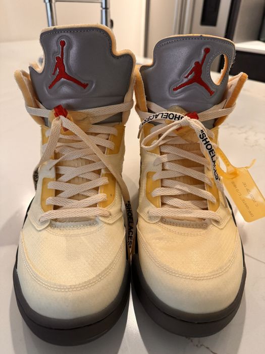 off white air jordan 5 sp sail