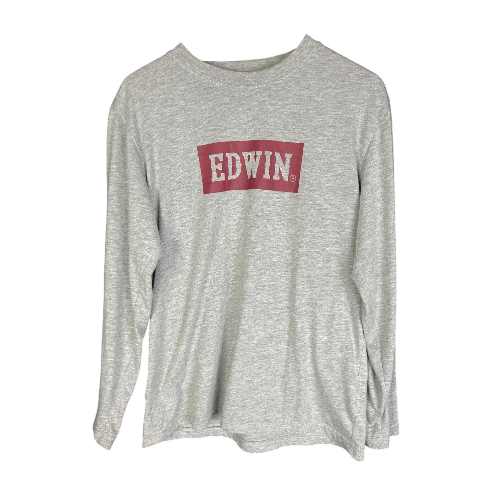 Edwin Men's Edwin Japan Long Sleeve Gray Logo T-Shirt - Size M Size US M / EU 48-50 / 2 - 1 Thumbnail