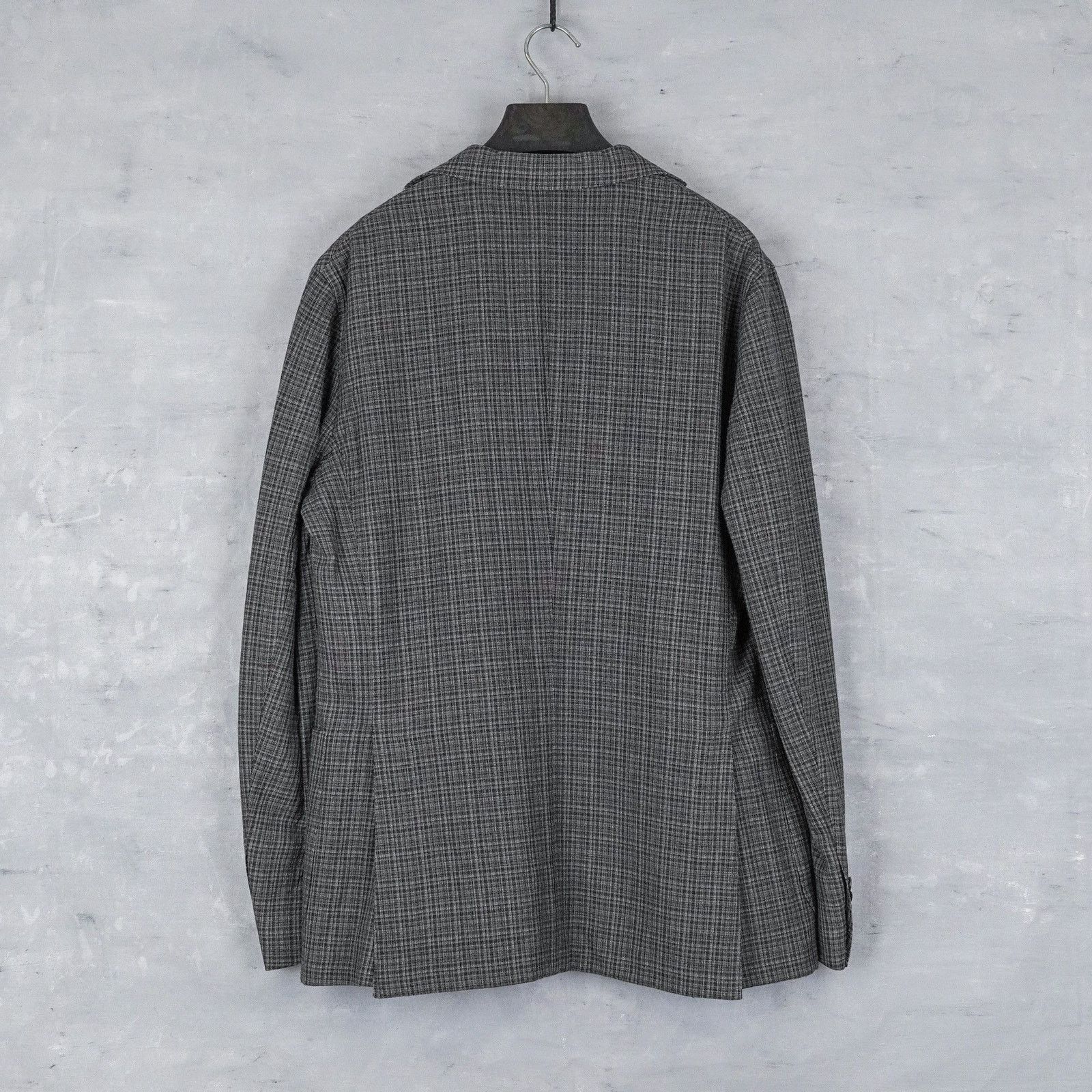 Boglioli Boglioli gray check wool silk lightweight blazer k jacket Size US M / EU 48-50 / 2 - 2 Thumbnail