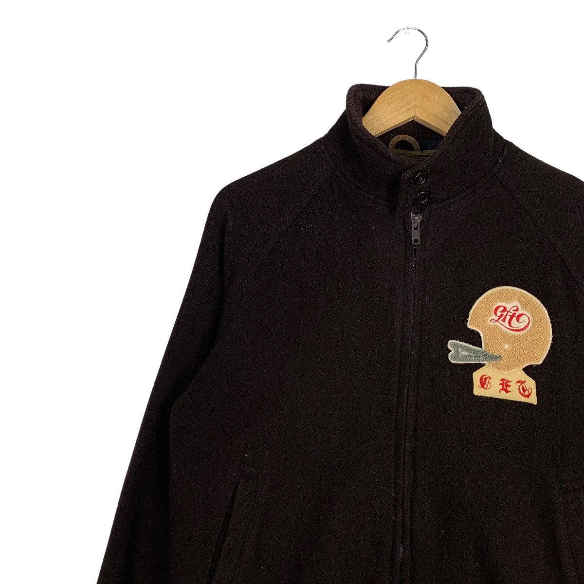 Japanese Brand KENJACK Dark Brown Wool Bomber Jacket #1069-C48 Size US L / EU 52-54 / 3 - 6 Thumbnail
