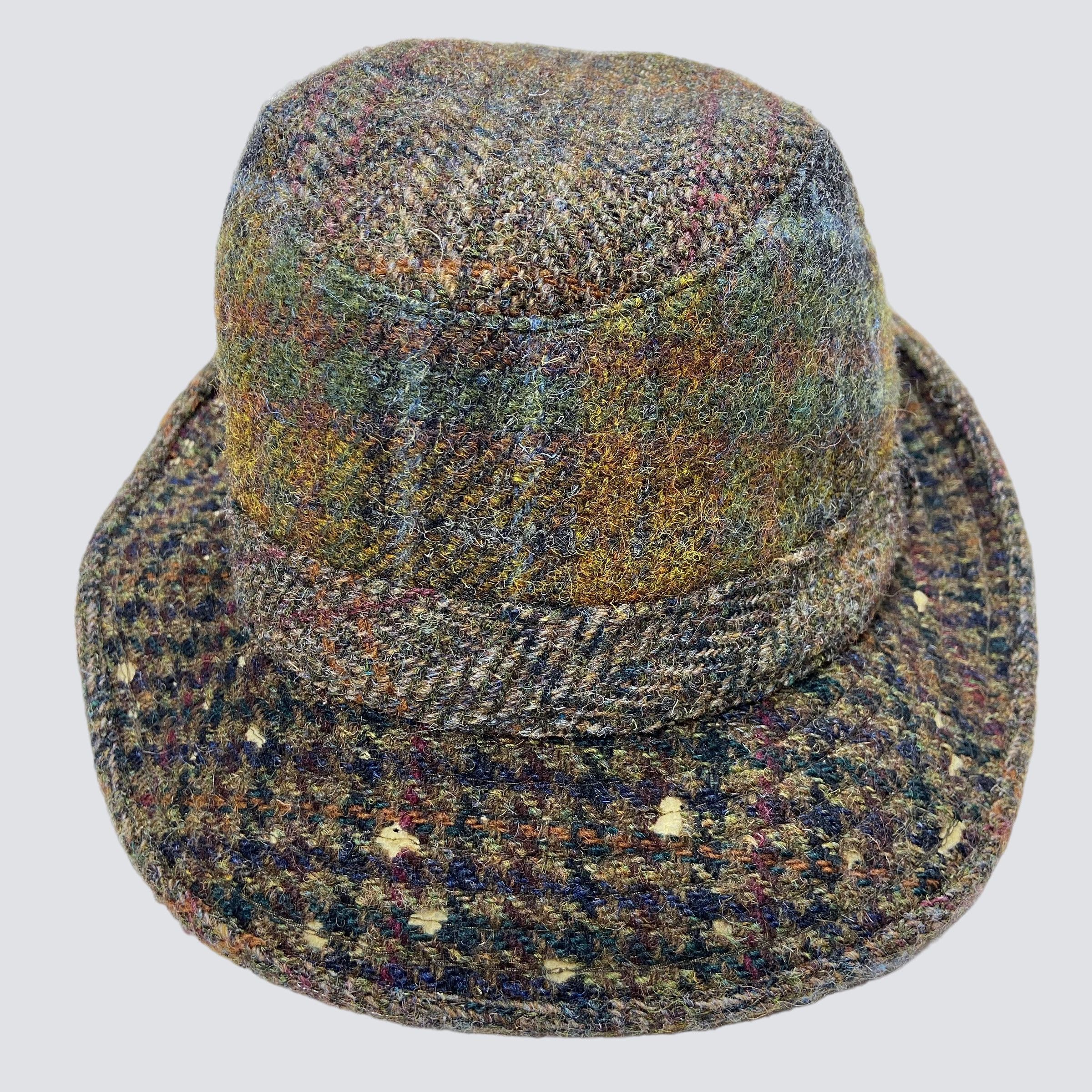 Harris Tweed 1980s HARRIS TWEED ARCHIVE PATCHWORK BUCKLE HAT - № 4137 Size ONE SIZE - 2 Thumbnail