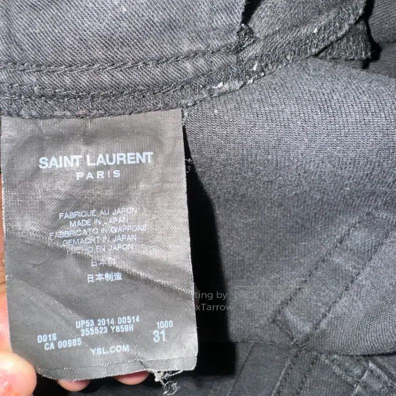 Saint Laurent Paris Saint Laurent Paris Waxed Basic Jeans Size US 31 - 5 Thumbnail