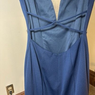 Other PROM/PAGEANT/FORMAL DRESS/GOWN Fits XS-S Navy Blue Train Size XS / US 0-2 / IT 36-38 - 10 Thumbnail