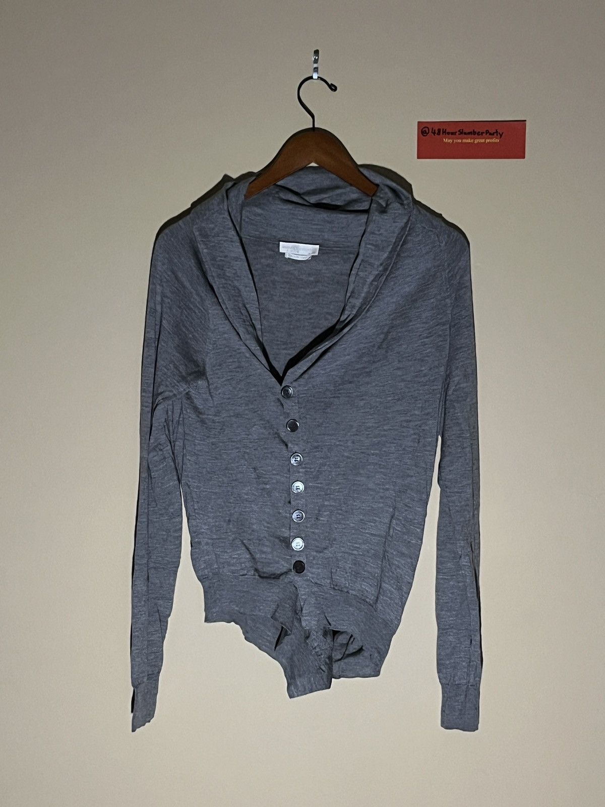 Alexander McQueen Alexander McQueen Cashmere Asymmetrical Skull Cardigan - XS Size US XS / EU 42 / 0 - 1 Thumbnail