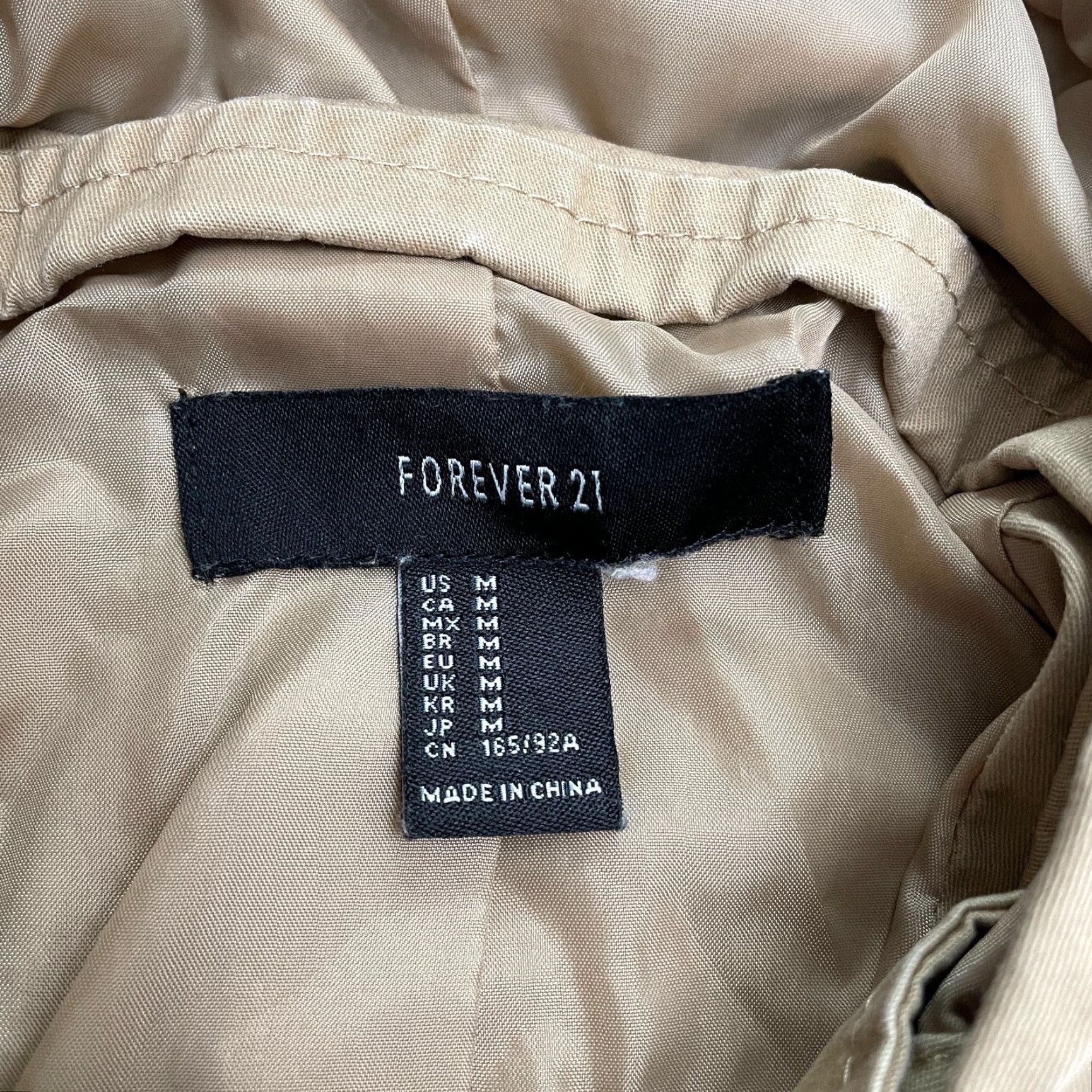 Forever 21 FOREVER 21 Cargo Hoodie Jacket Women M Brown Cotton Full Zip Outdoor Casual Size M / US 6-8 / IT 42-44 - 7 Thumbnail