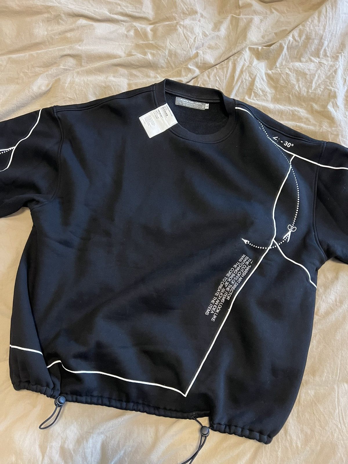 image of Harsh And Cruel Oversized Sweatshirt Art Director in Black, Men's (Size Large)