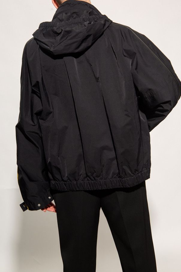 o1lv12m1024 Tech Nylon Jacket in Black