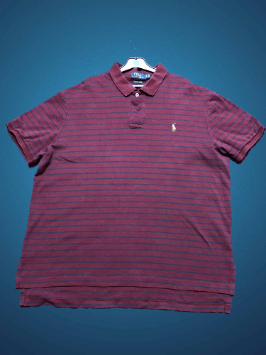 Polo Ralph Lauren Vintage Polo Ralph Lauren Pima Soft Touch Striped Polo XL Size US XL / EU 56 / 4 - 1 Thumbnail