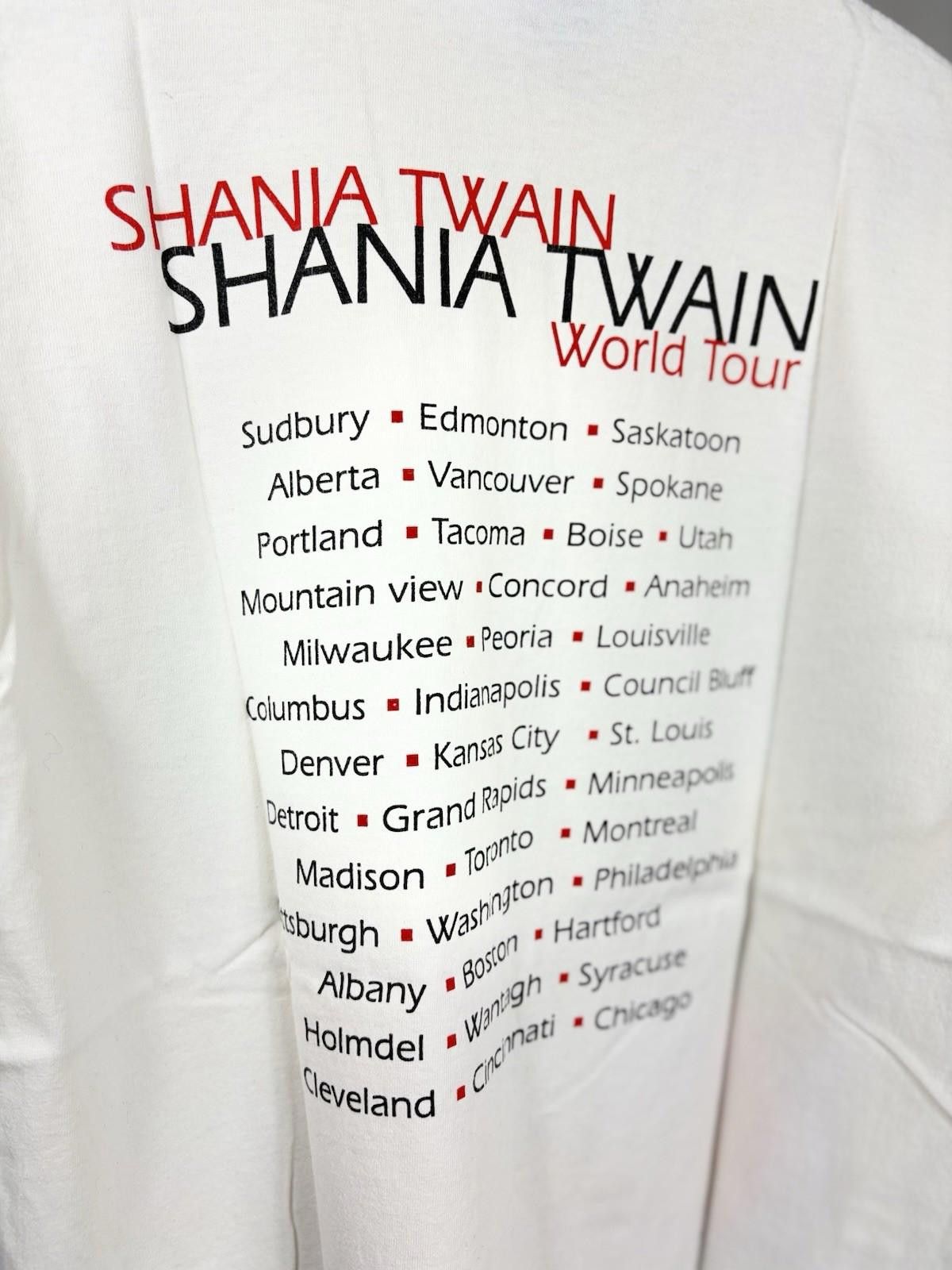 Vintage 1998 Shania Twain Tour T - Shirt Polygram Tag