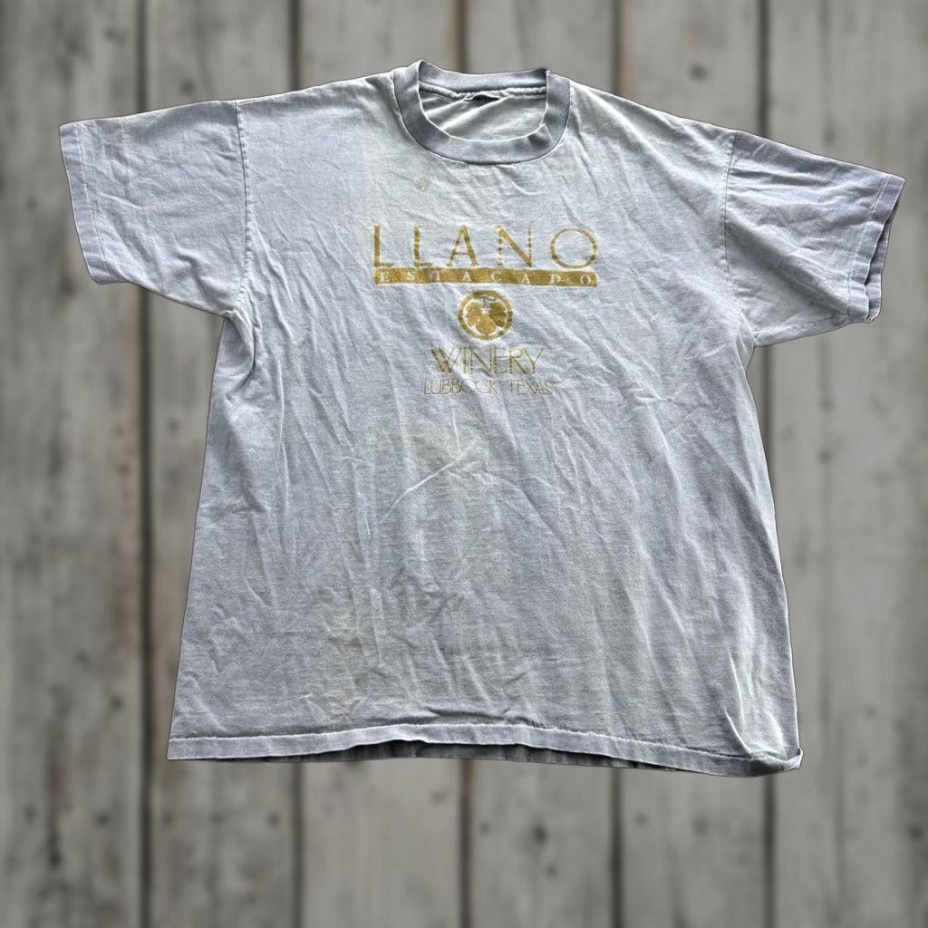 Vintage VINTAGE Llano Estacado Winery Shirt Mens Large Gray Graphic Texas Wine Promo 90s Size US L / EU 52-54 / 3 - 1 Thumbnail