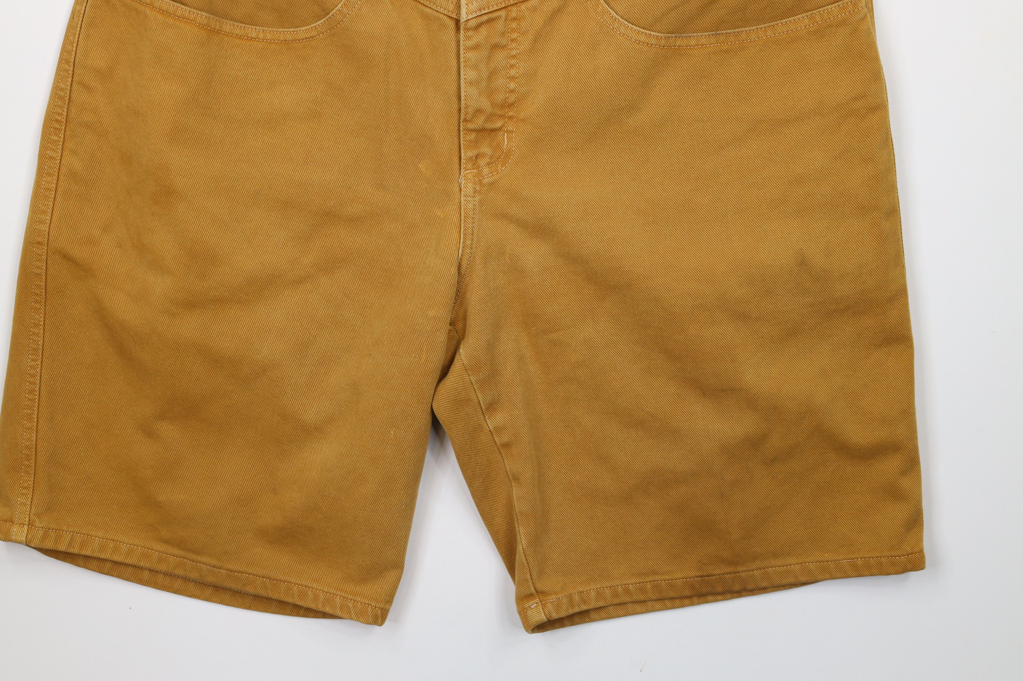 Guess × Vintage Vintage 90s Guess Denim Jean Shorts Jorts Wheat Brown USA Size US 34 / EU 50 - 4 Thumbnail