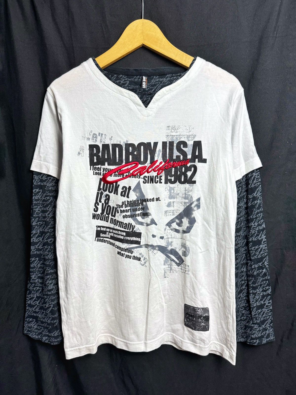 Hysteric Glamour × If Six Was Nine × Japanese Brand Double Layers Poem Bad Boy Long Sleeve Size US S / EU 44-46 / 1 - 1 Thumbnail