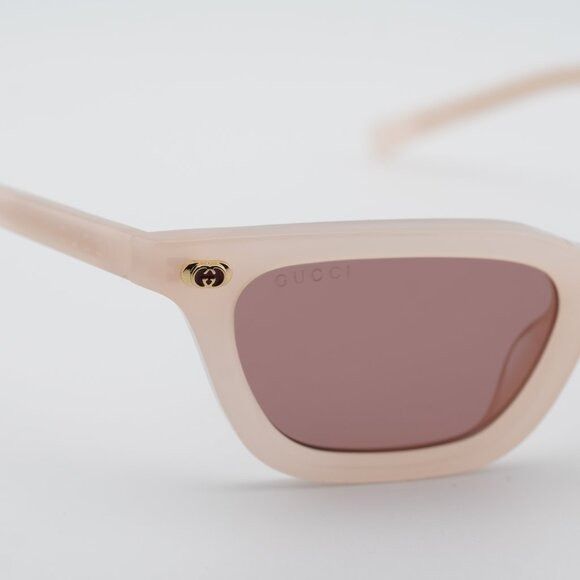 Gucci Gucci GG1944S 005 Sunglasses Pink Rectangle Frame, Red Lense Size ONE SIZE - 2 Thumbnail