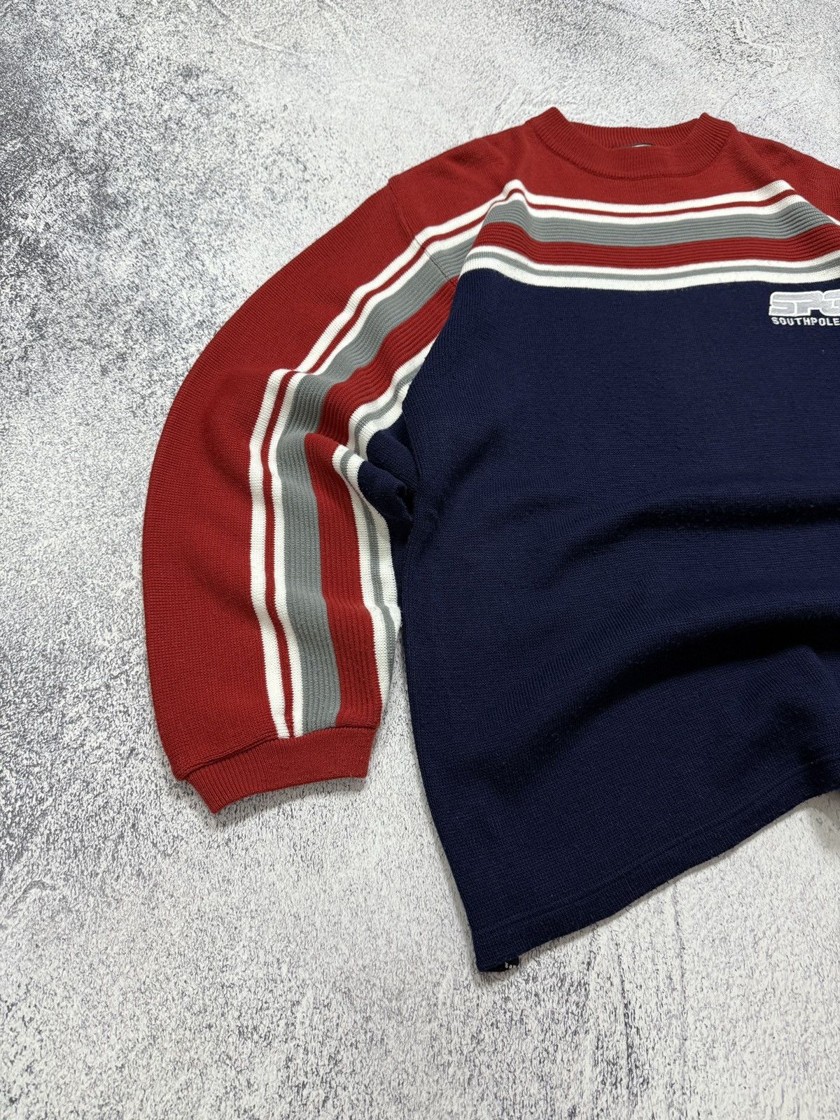 Southpole 🔥Crazy Y2K Vintage Southpole Striped Sweater Oversized Size US XL / EU 56 / 4 - 2 Thumbnail