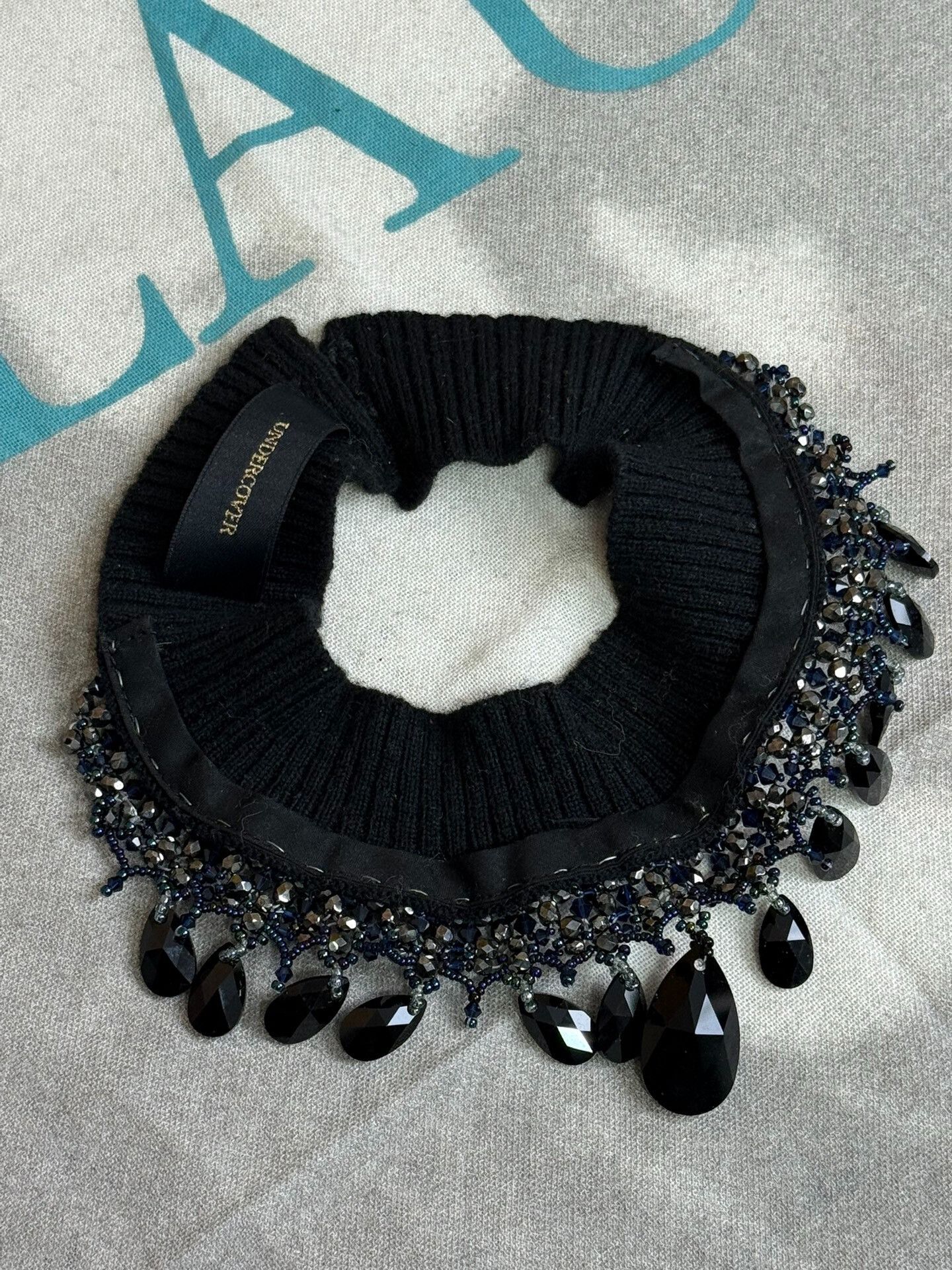 Dries Van Noten Embellished Beaded Knit Collar Size ONE SIZE - 1 Thumbnail