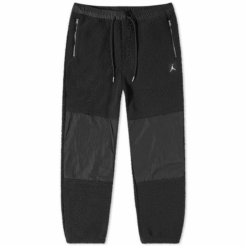 Jordan Brand Nike Air Jordan Thermal Fleece Sherpa Winter Black Pants Size US 32 / EU 48 - 1 Thumbnail
