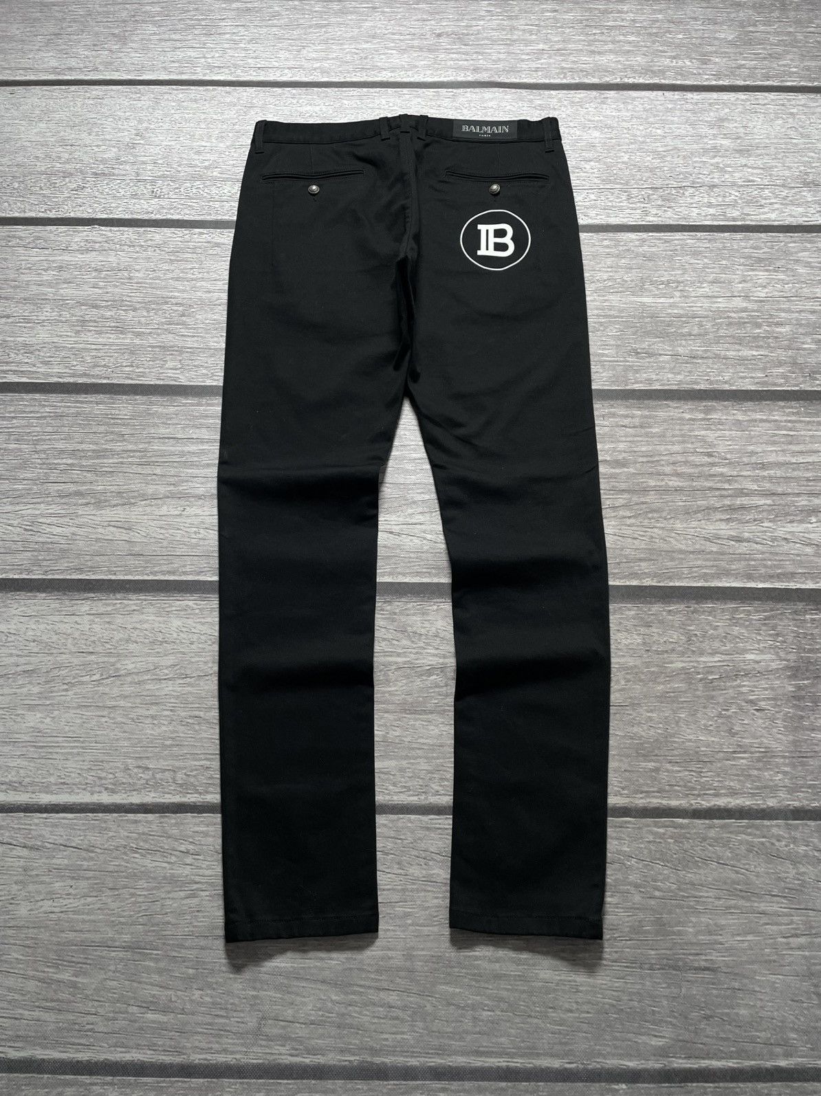 Balmain Balmain B Logo Black Chino Trousers Pants Size US 32 / EU 48 - 1 Thumbnail