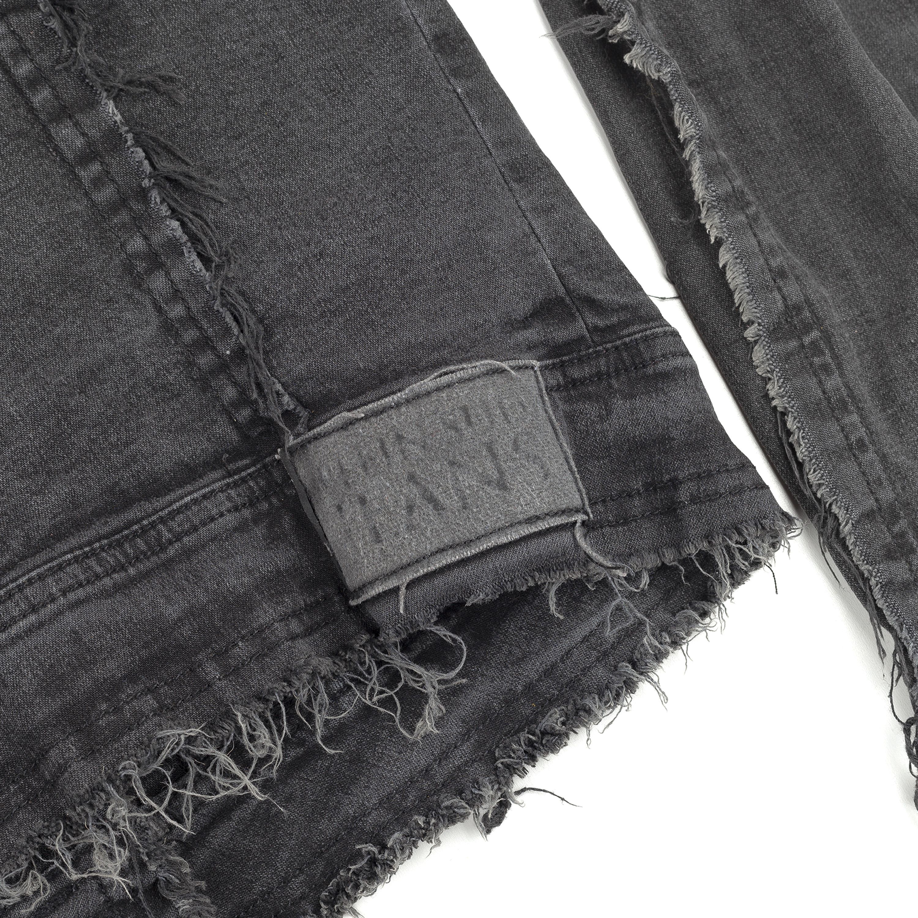plein sud Plein Sud Dark Distressed Vintage Denim Jacket (S) Size S / US 4 / IT 40 - 4 Thumbnail