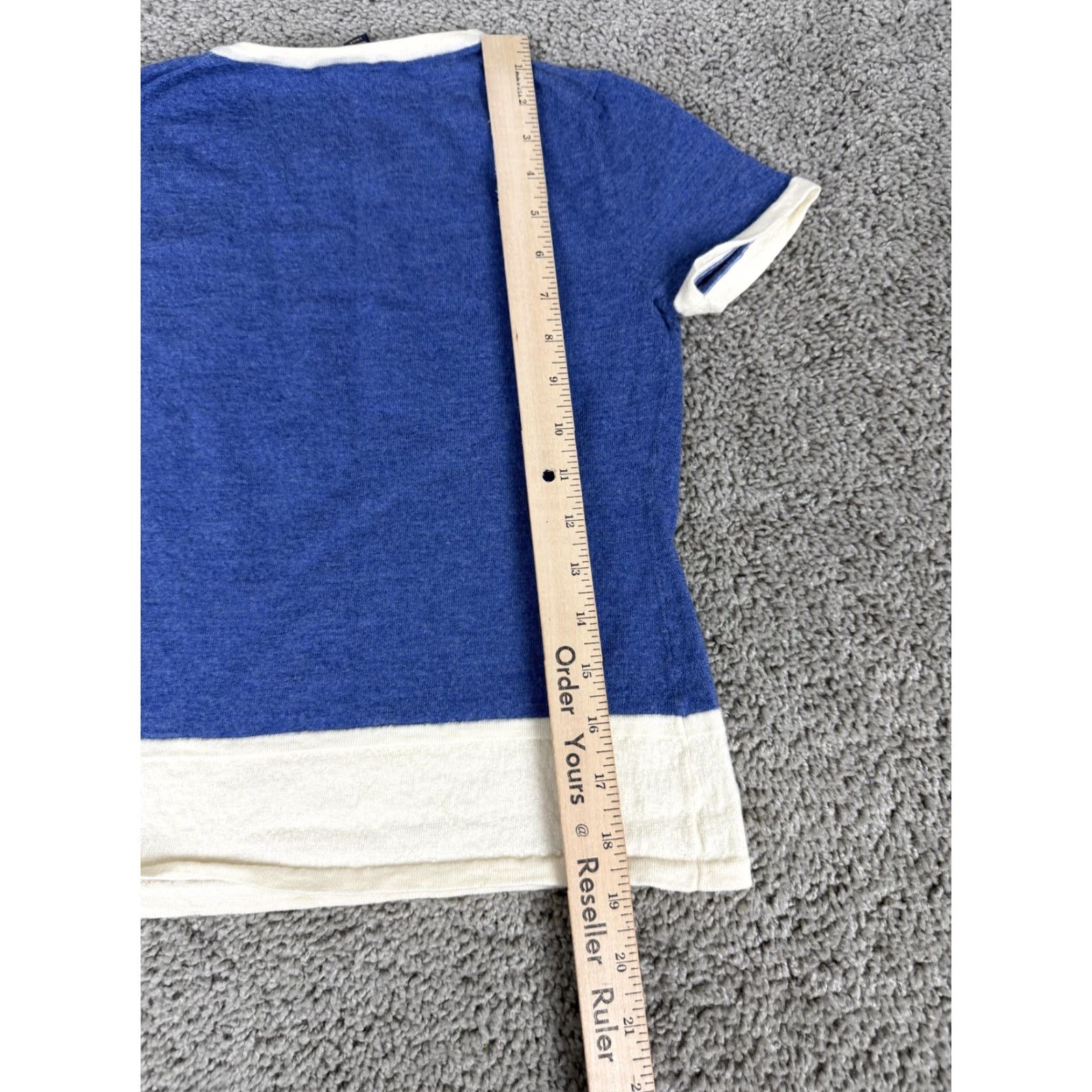 Brooks Brothers Brooks Brothers Shirt Womens XS Blue White Colorblock Ringer T-Shirt Top Size XS / US 0-2 / IT 36-38 - 6 Thumbnail