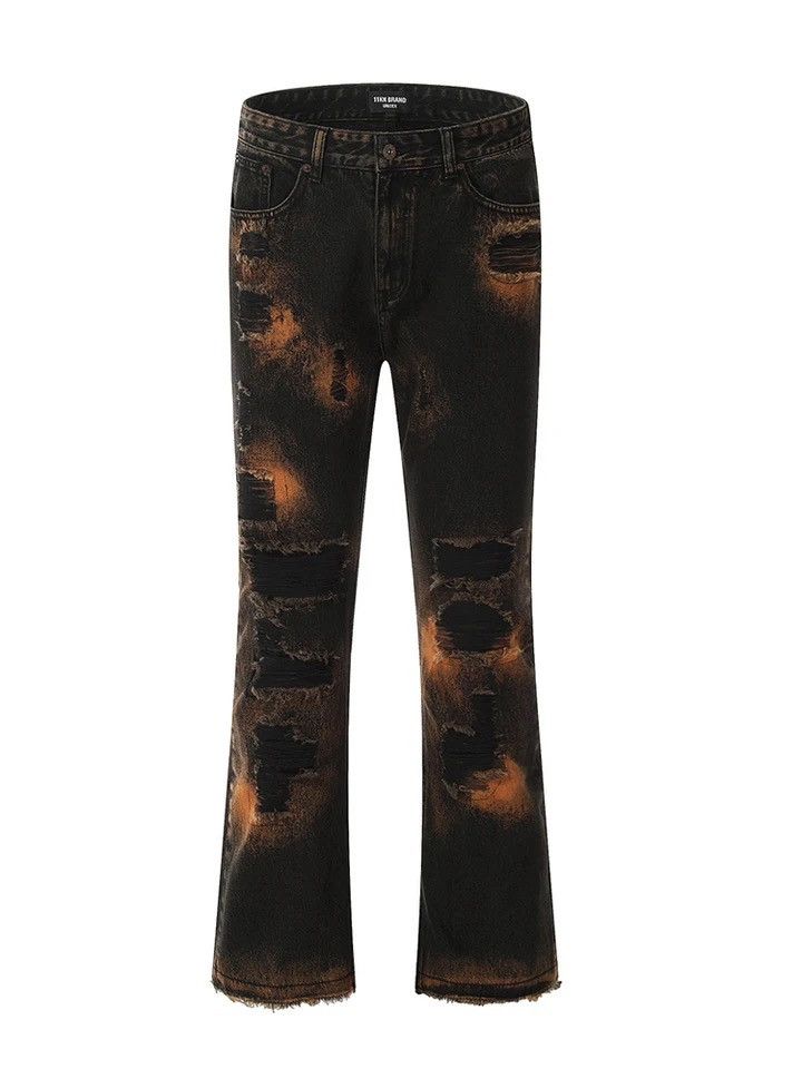Japanese Brand × Vintage Y2k Tie-dye Skinny Jeans Ripped Size US 36 / EU 52 - 3 Thumbnail