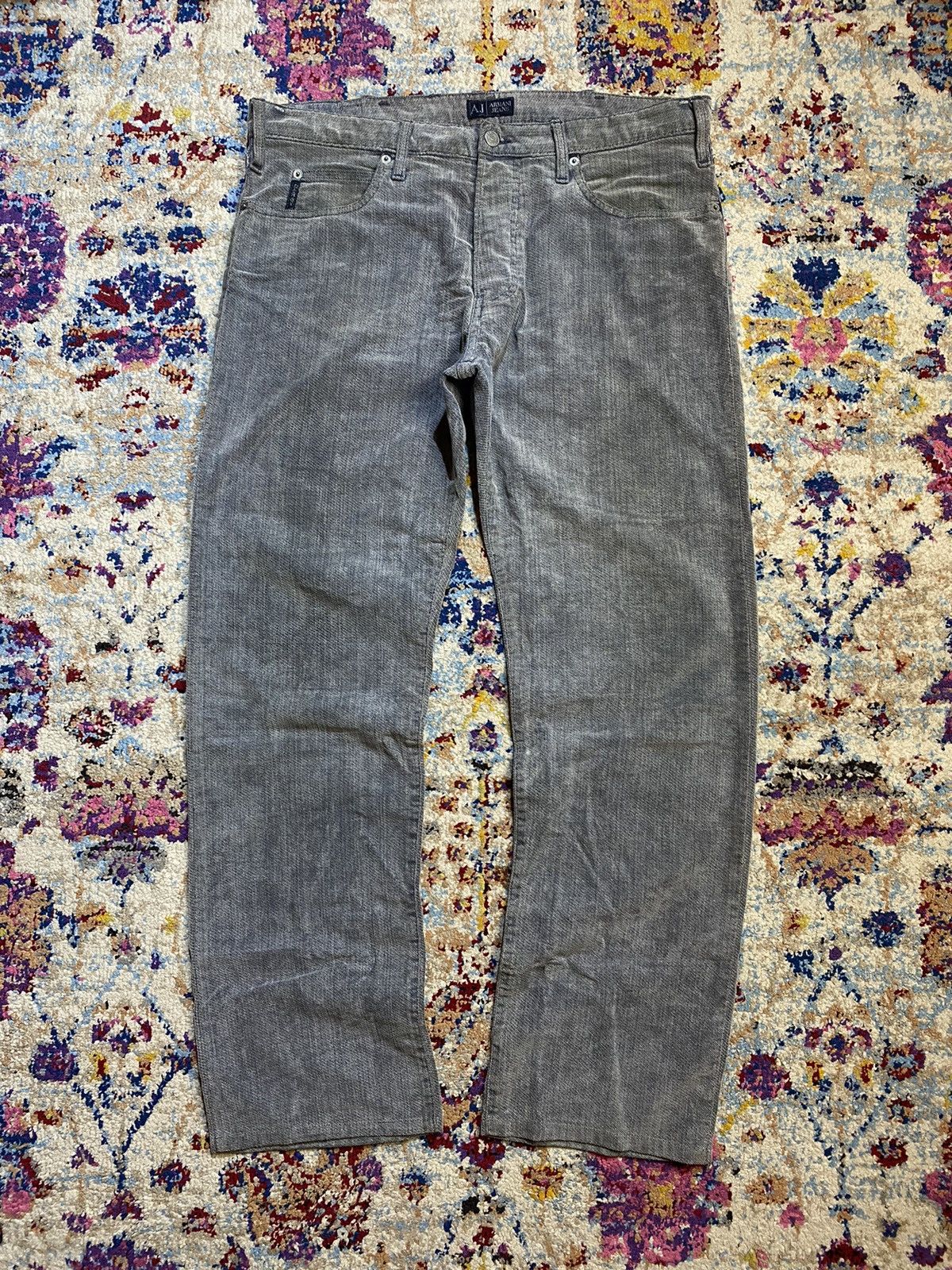 Giorgio Armani Giorgio Armani Fiocchi Snaps Grey Cotton Denim Jeans W36 Size US 36 / EU 52 - 1 Thumbnail