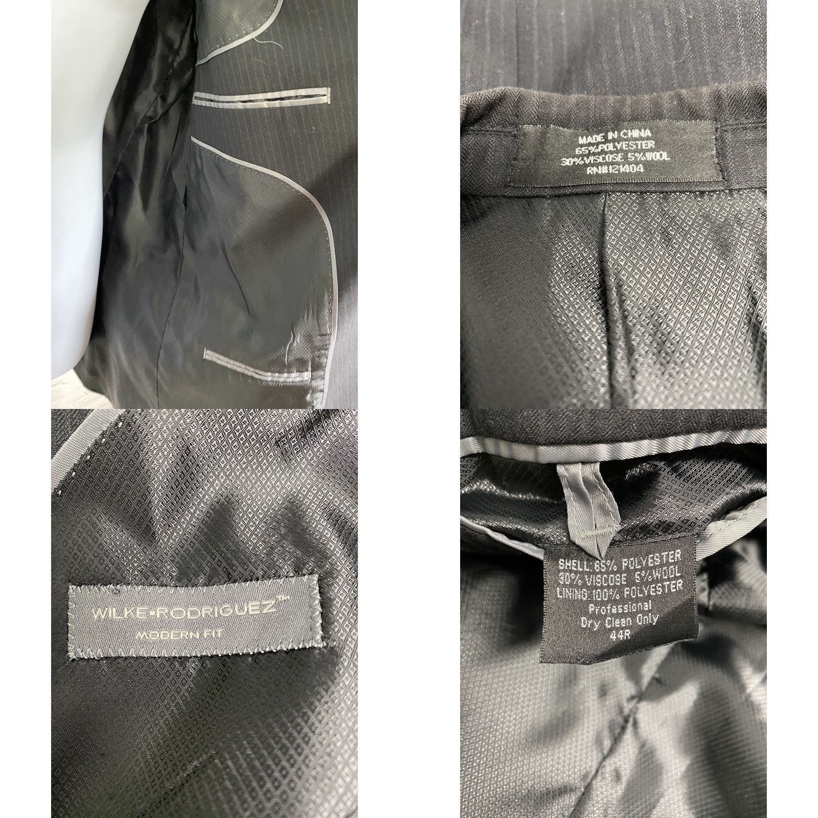 Doublet Wilke Rodriguez Blazer 44R Black Pinstripe Double Vented Two Button Size 44R - 8 Thumbnail