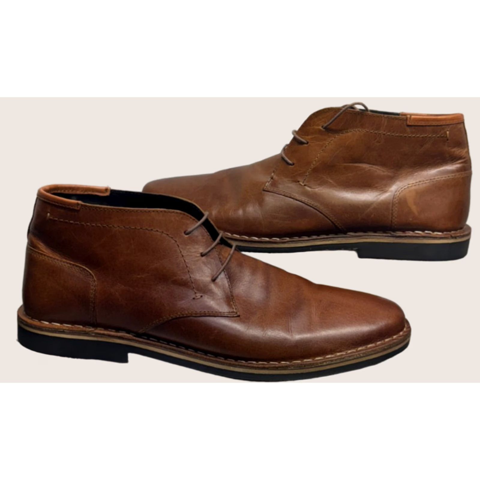 Vintage STEVE MADDEN Leather Harken Chukka Boot Mens Size 7.5 Black $15/mo - Finance Steve Madden Men main image 3