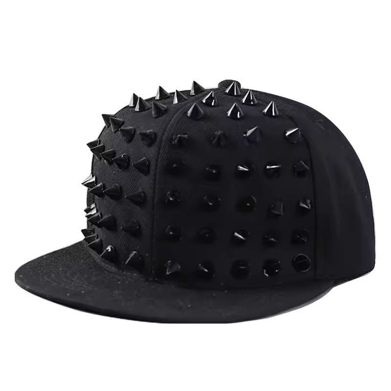 Japanese Brand 🔥 Rare Black Spike Studded Snapback Hat Size ONE SIZE - 3 Thumbnail