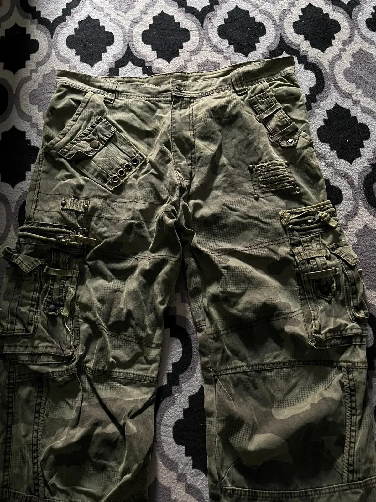 PPFM Japanese unknwn cargo camo streetwear pants Size US 33 - 3 Thumbnail